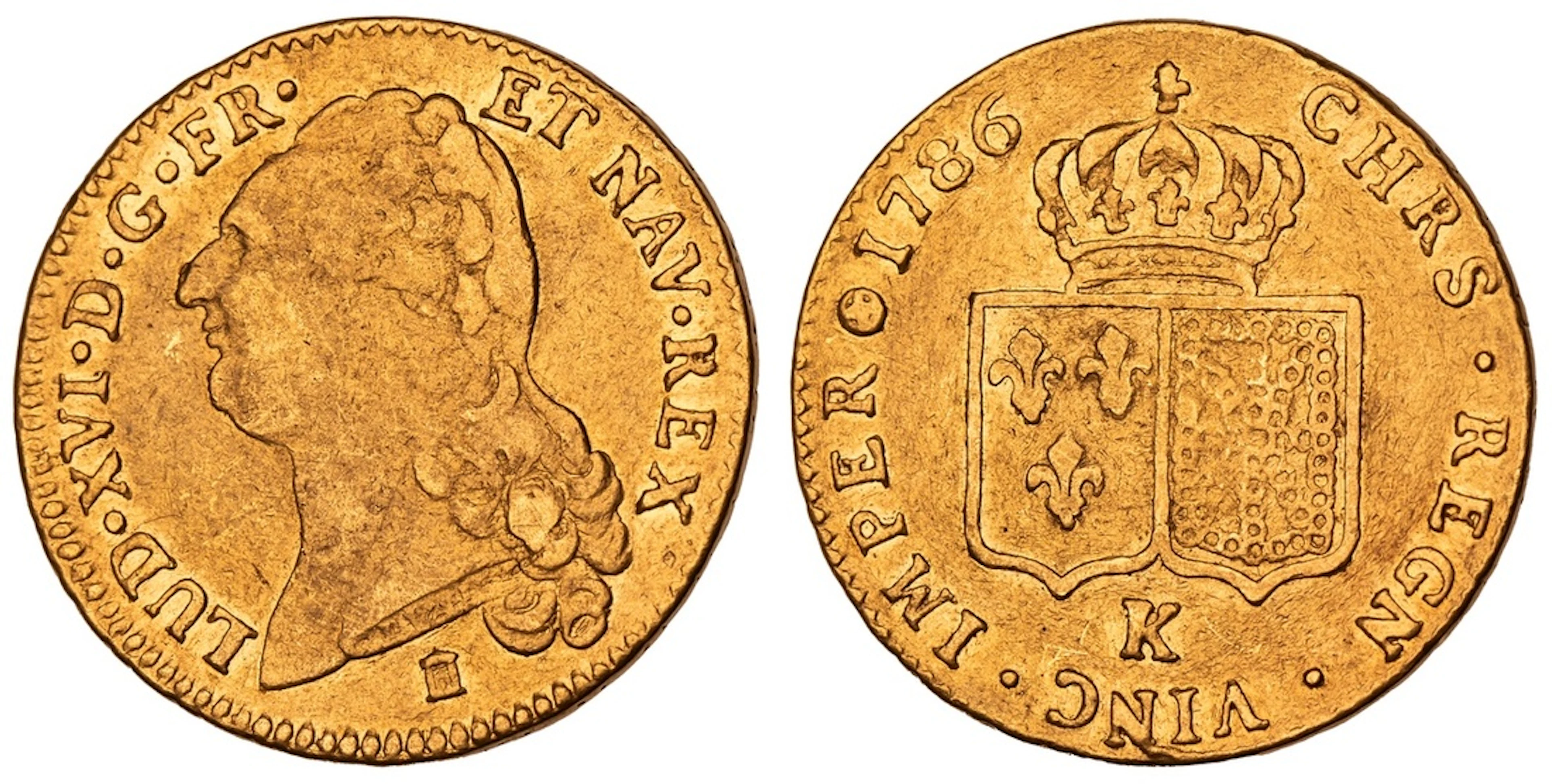 France, Louis XVI (1774-1792), Double Louis d'Or, 1786 K, Bordeaux