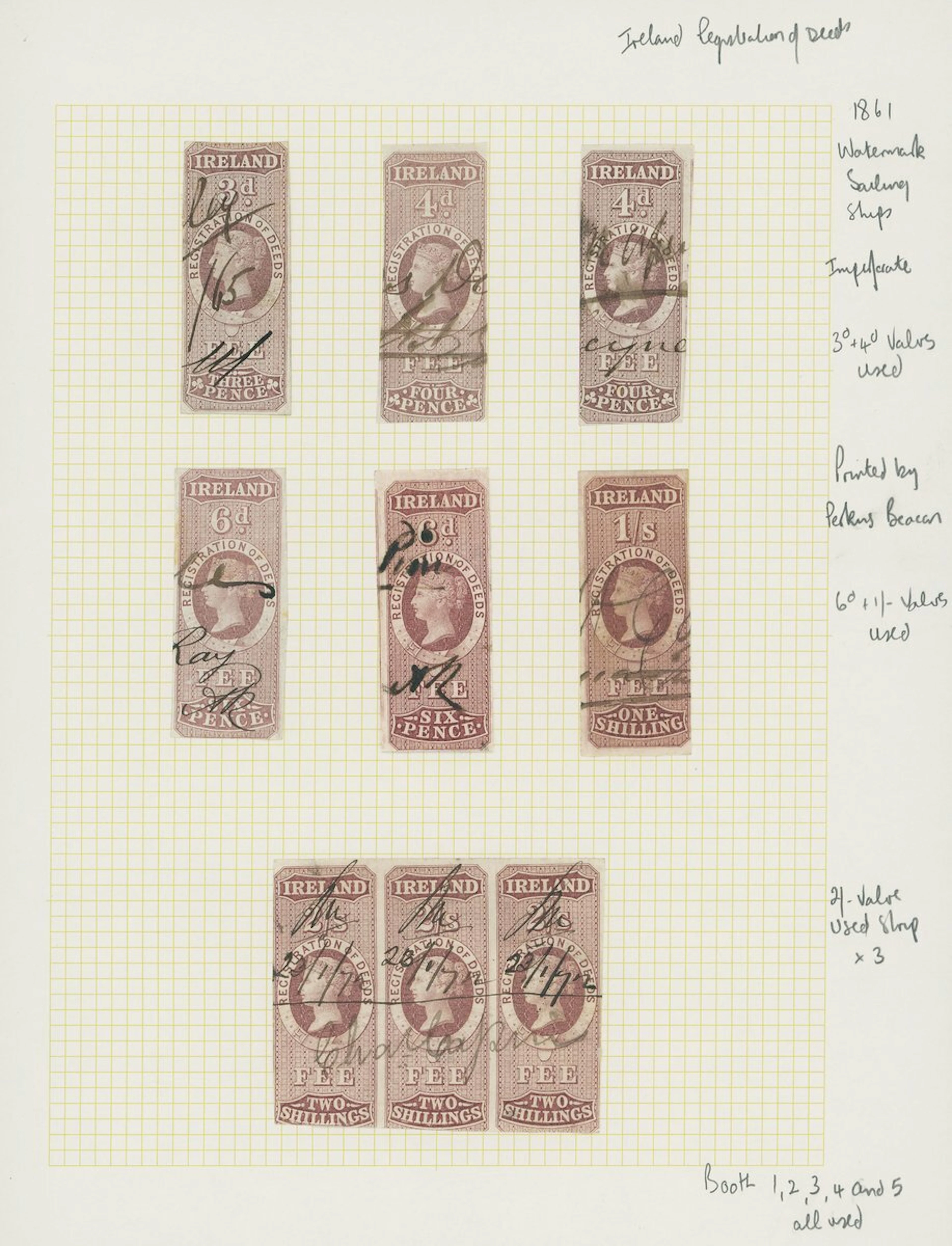 Great Britain Revenues Ireland Registration of Deeds A collection on leaves