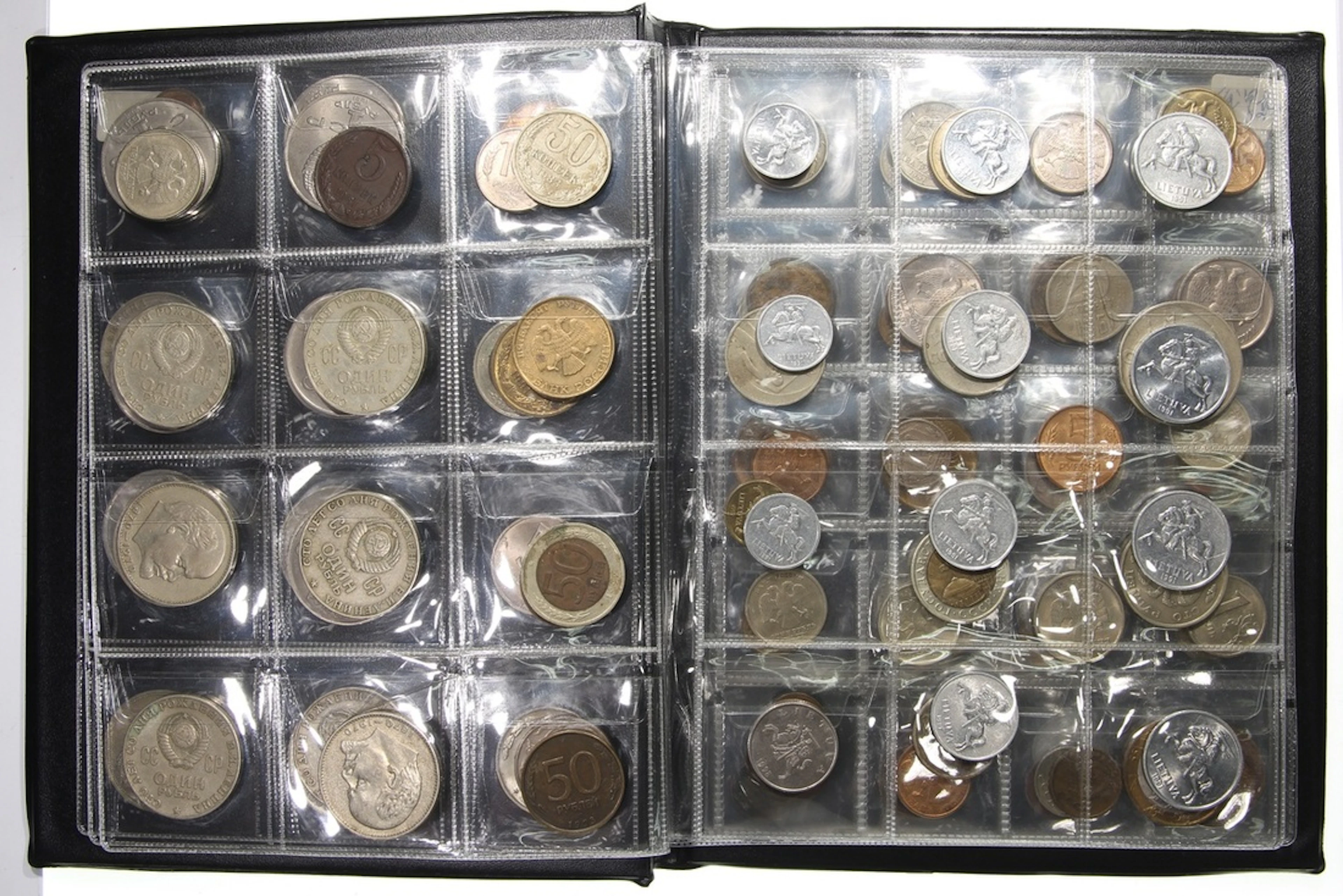 European Coins, an album of 140+x coins, including USSR, Bulgaria