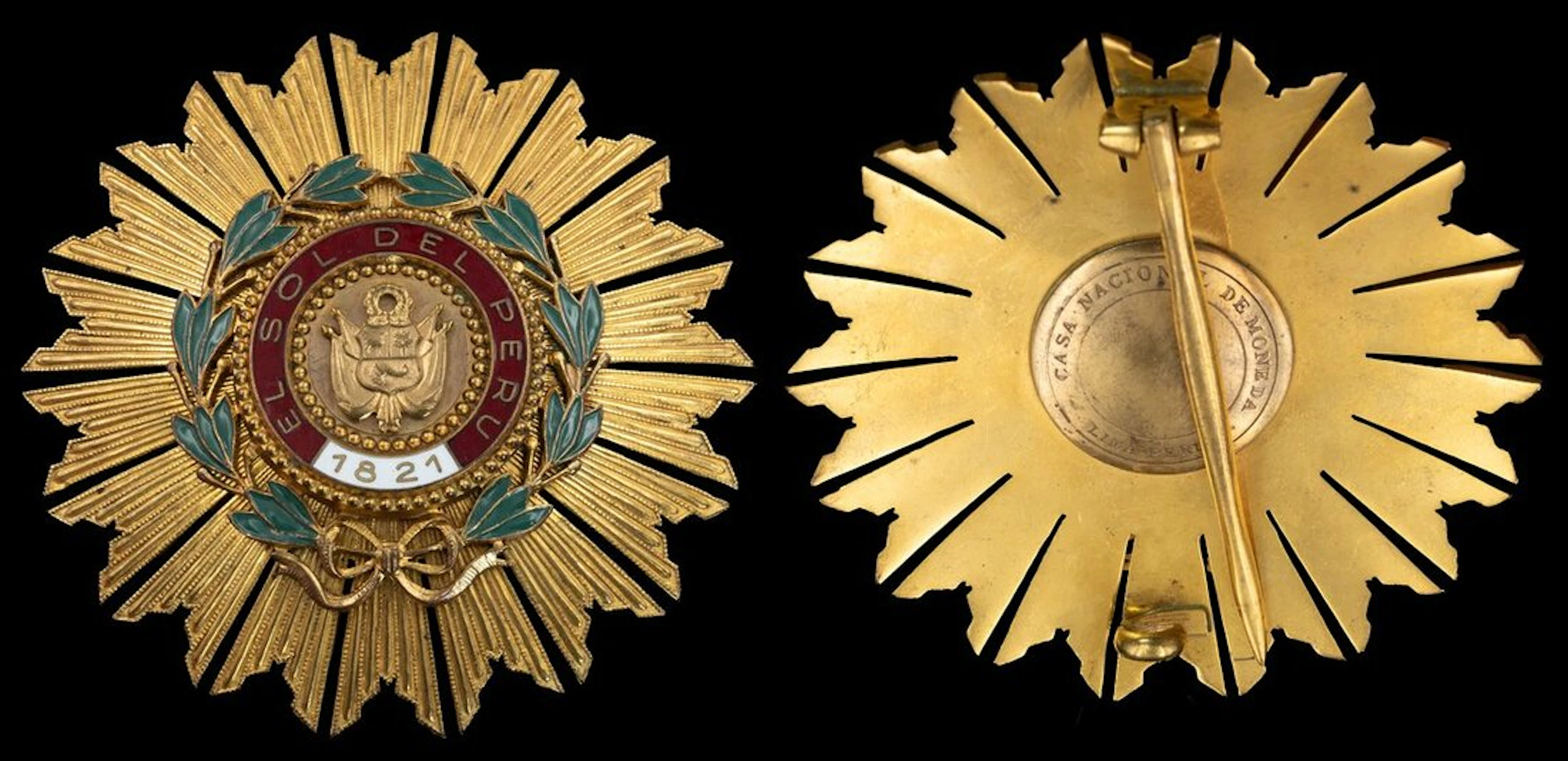 Peru, Republic, Order of the Sun of Peru, Grand Cross breast Star