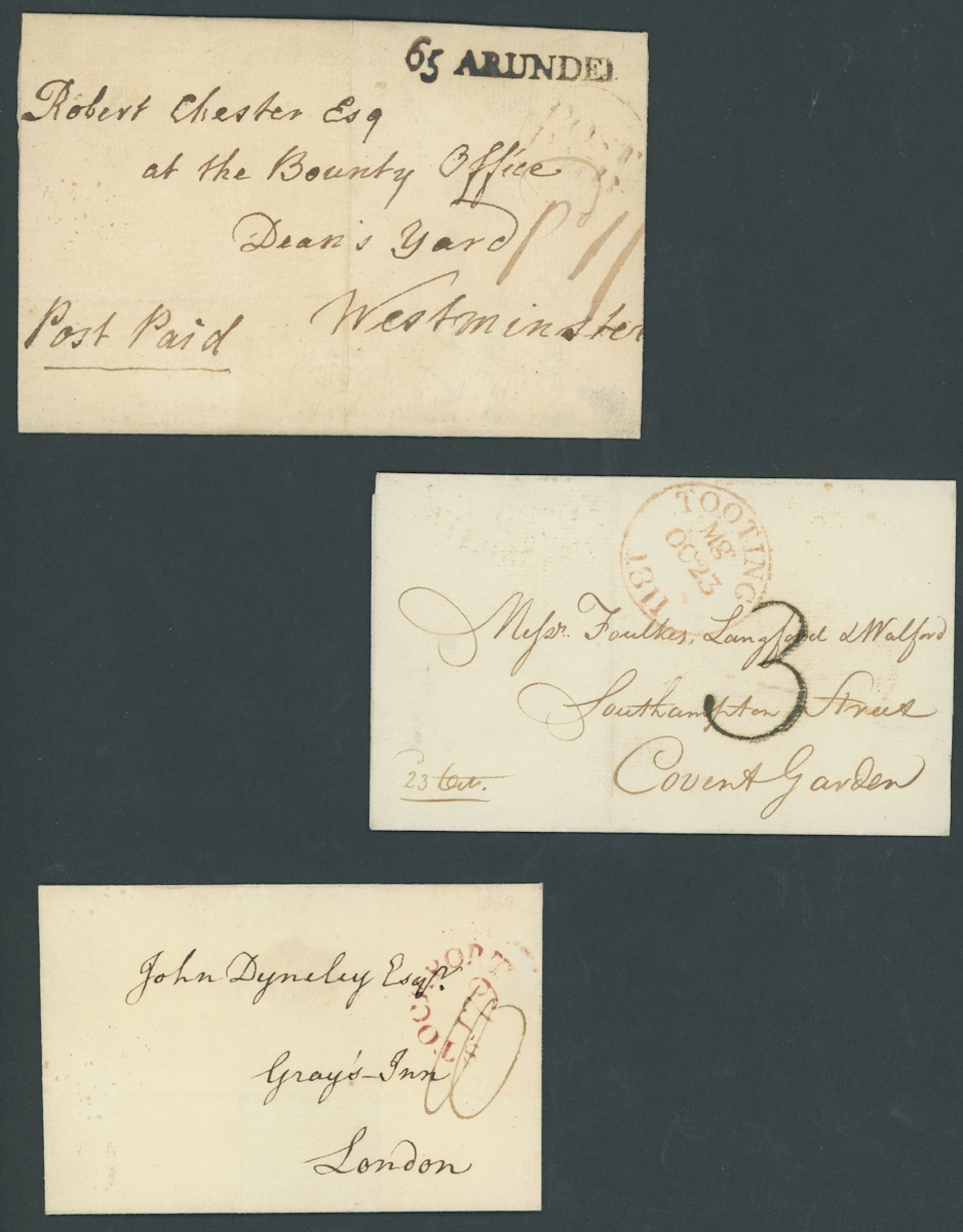 Great Britain Postal History 1787 (18 Dec.), entire letter to Robert
