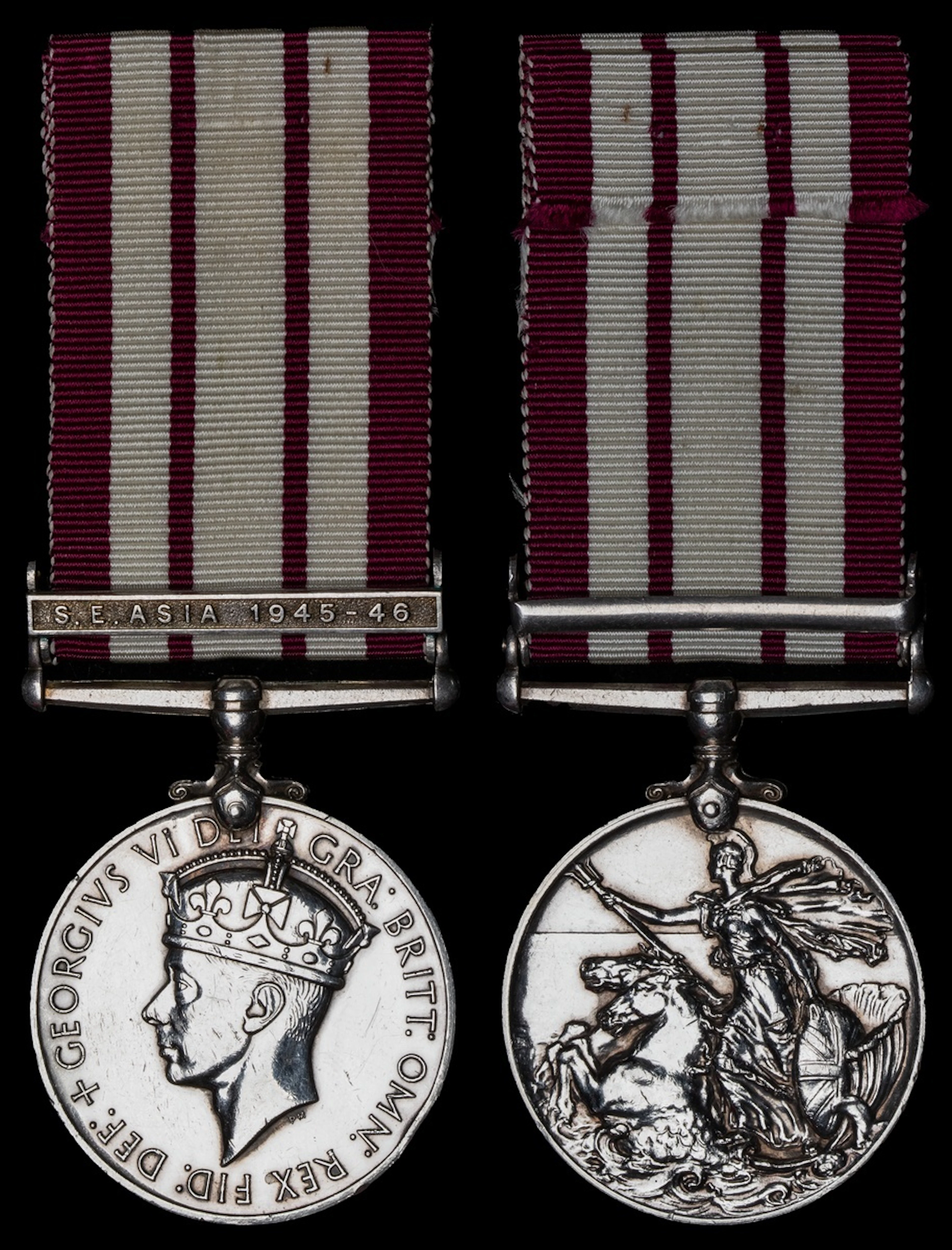 The Naval General Service Medal for South East Asia 1945-46 awarded