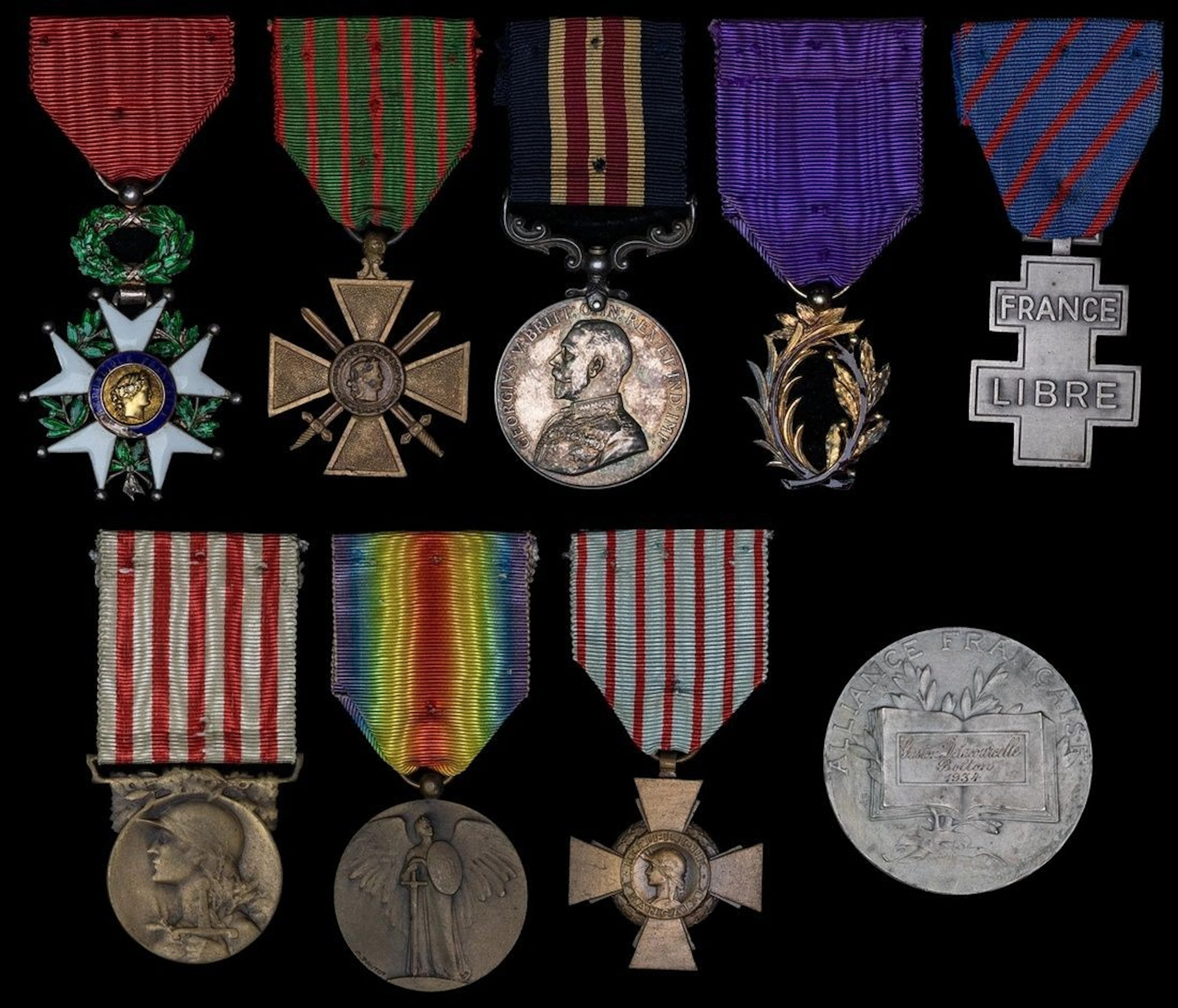 A Great War Legion of Honour, Croix de Guerre, and M.M. group of nine