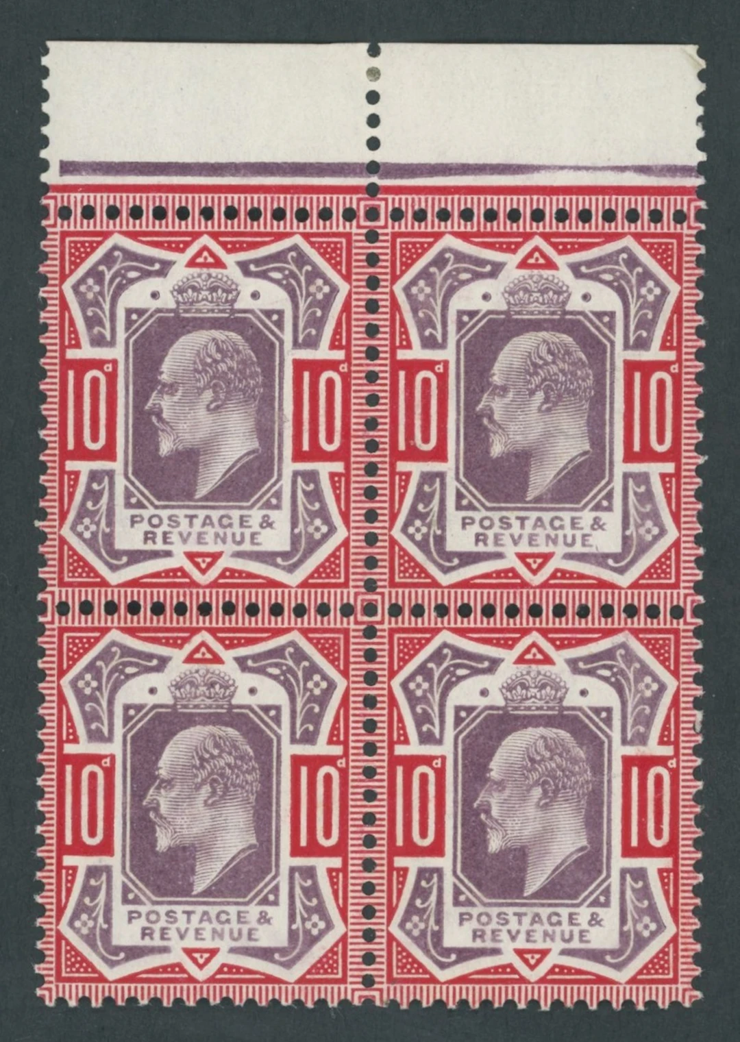 Great Britain King Edward VII 1902-10 De La Rue 10d. dull purple and