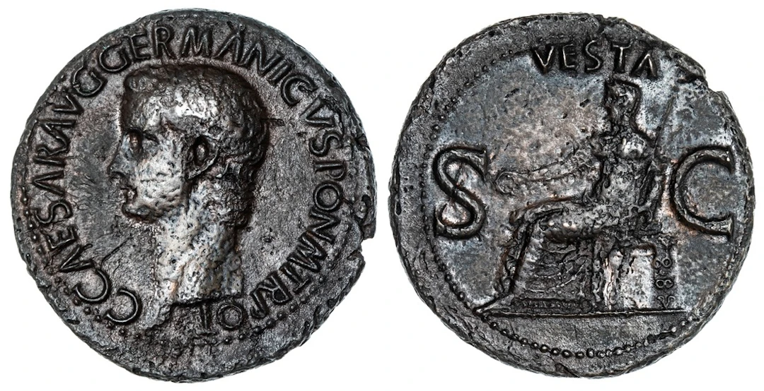 Roman Empire, Caligula (AD 37-41), AE As, struck 37-38, C CAESAR AVG