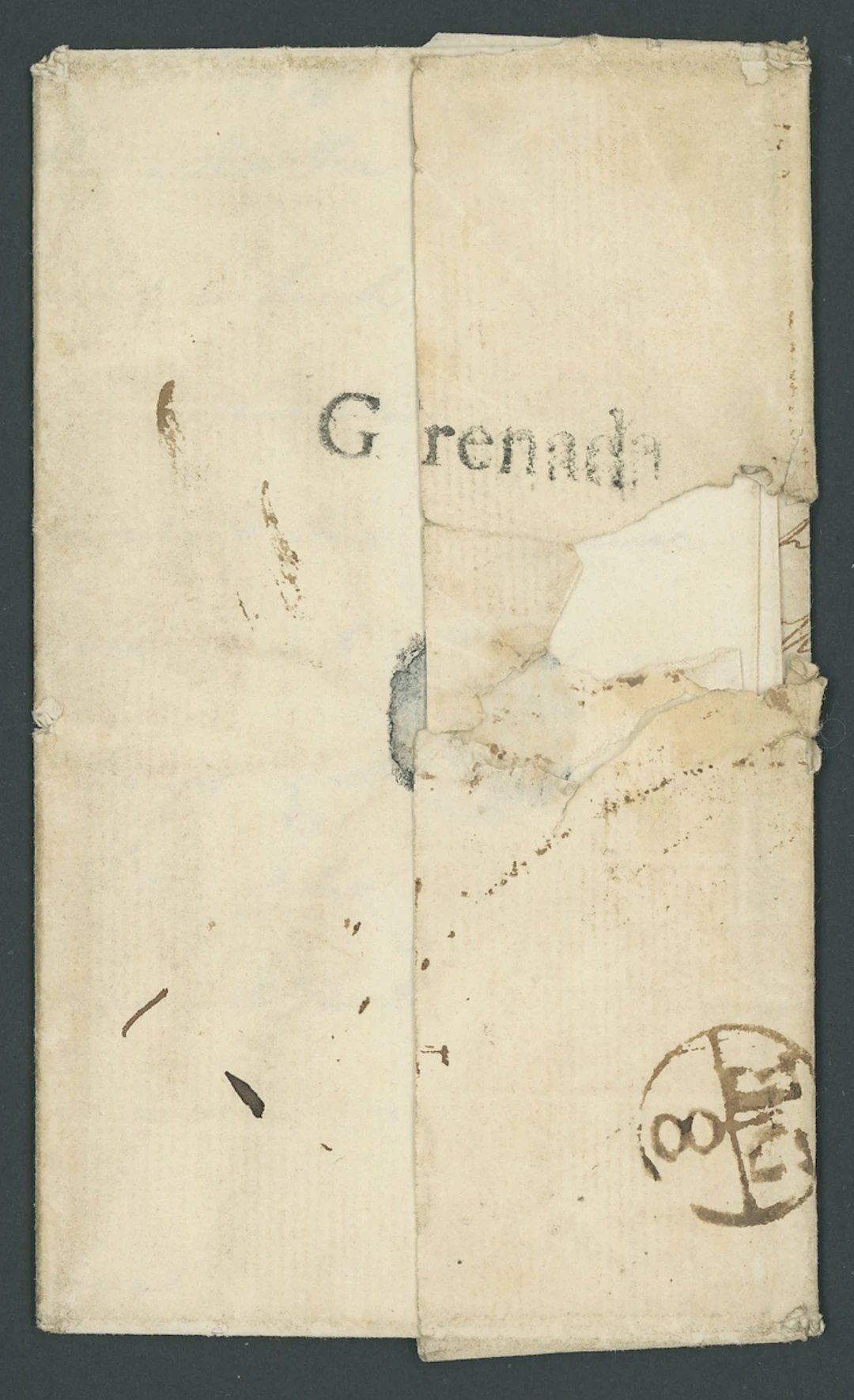 Grenada Early Letters and Handstamps 1784 (20 Aug.) entire letter