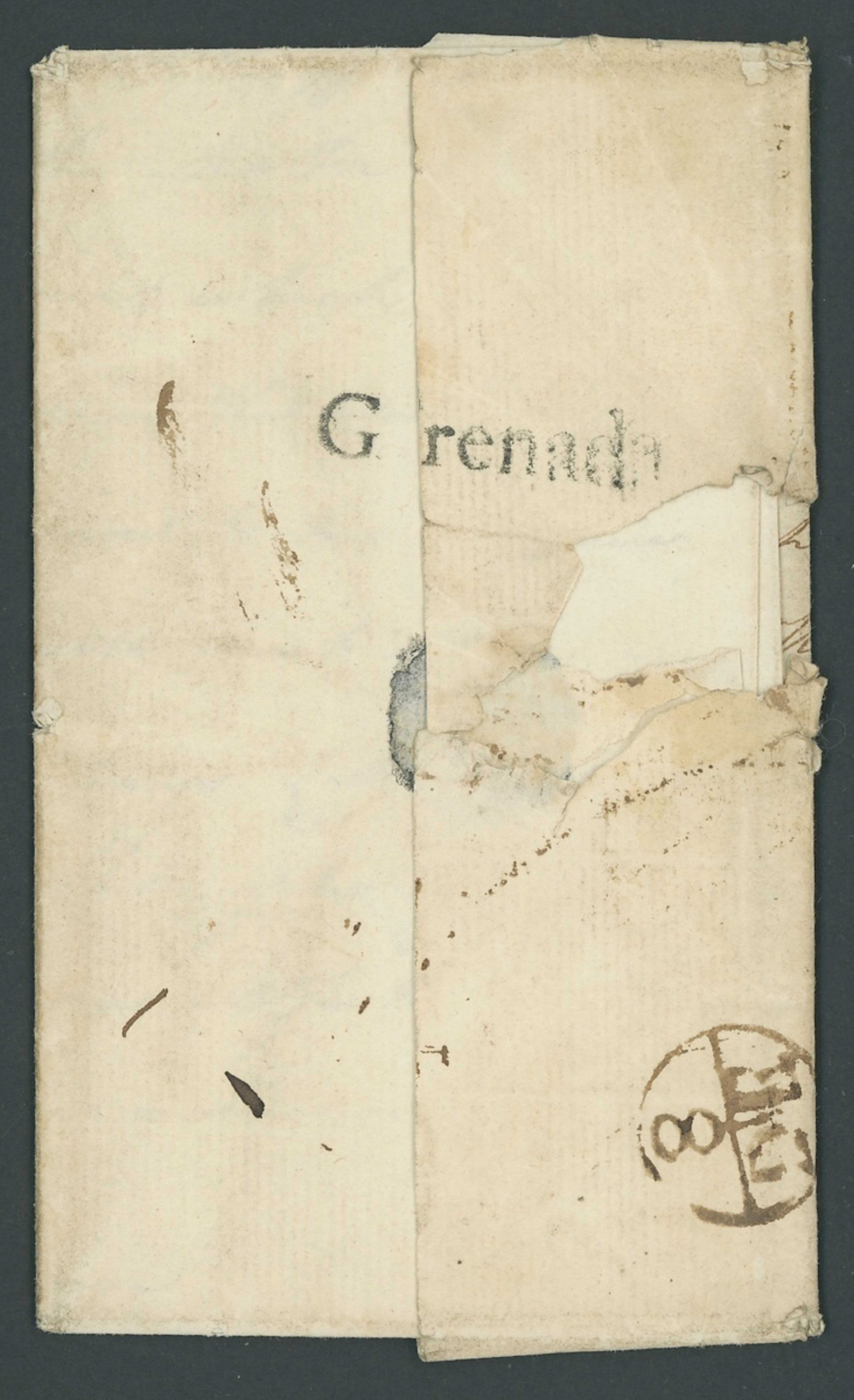 Grenada Early Letters and Handstamps 1784 (20 Aug.) entire letter