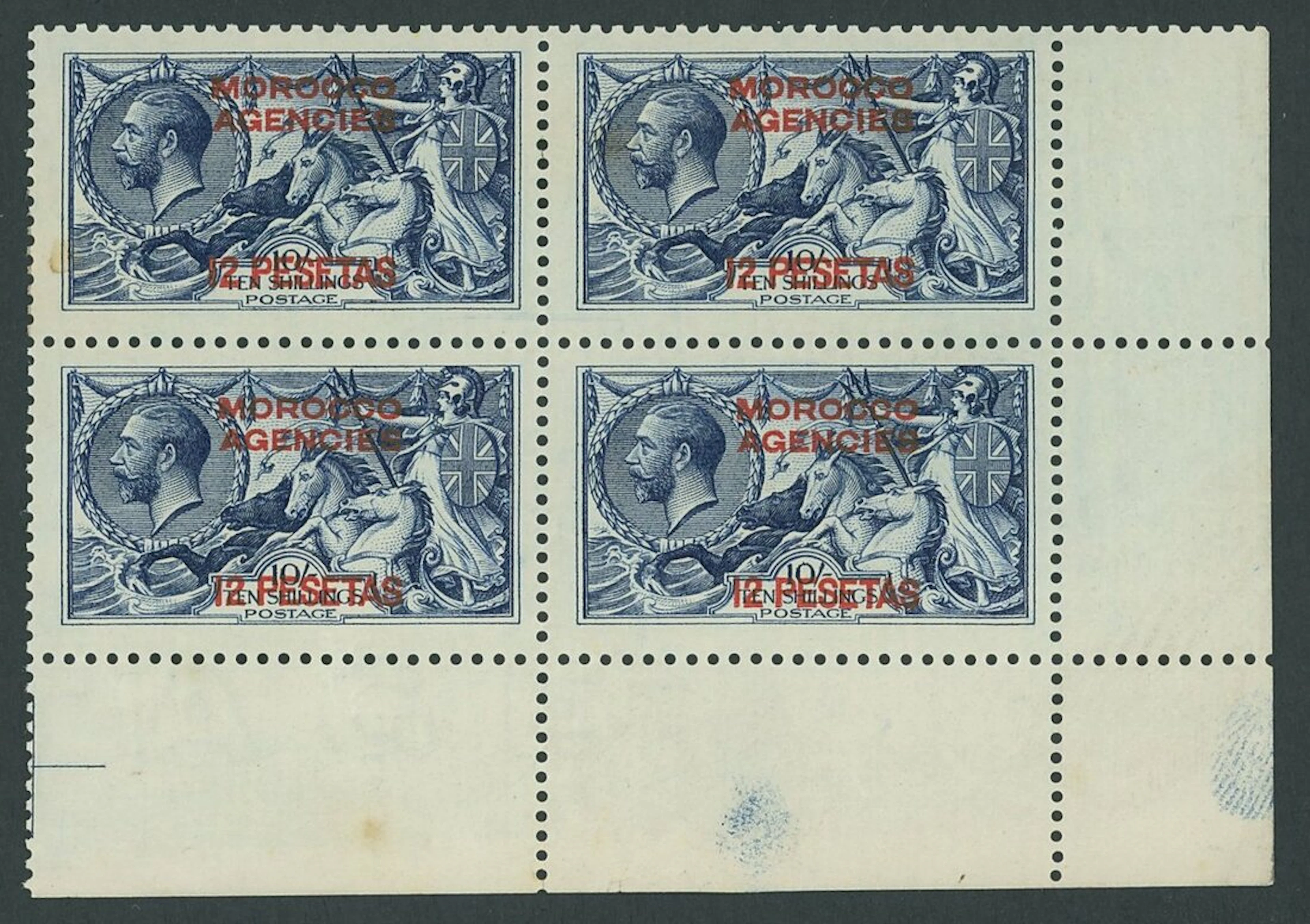 Colonial Countries Overprinted on Great Britain Morocco Agencies Spanish