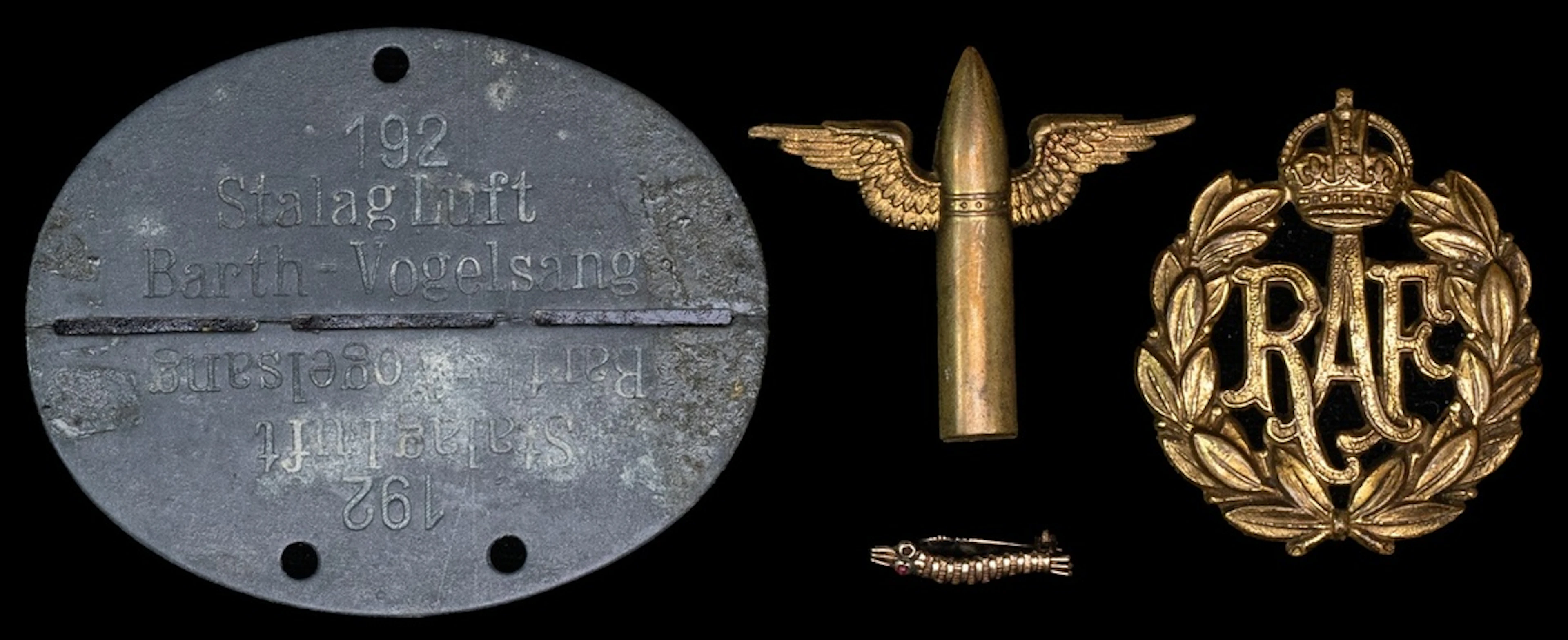 The Caterpillar Club Badge awarded to Sergeant R. Peacock, Royal Air