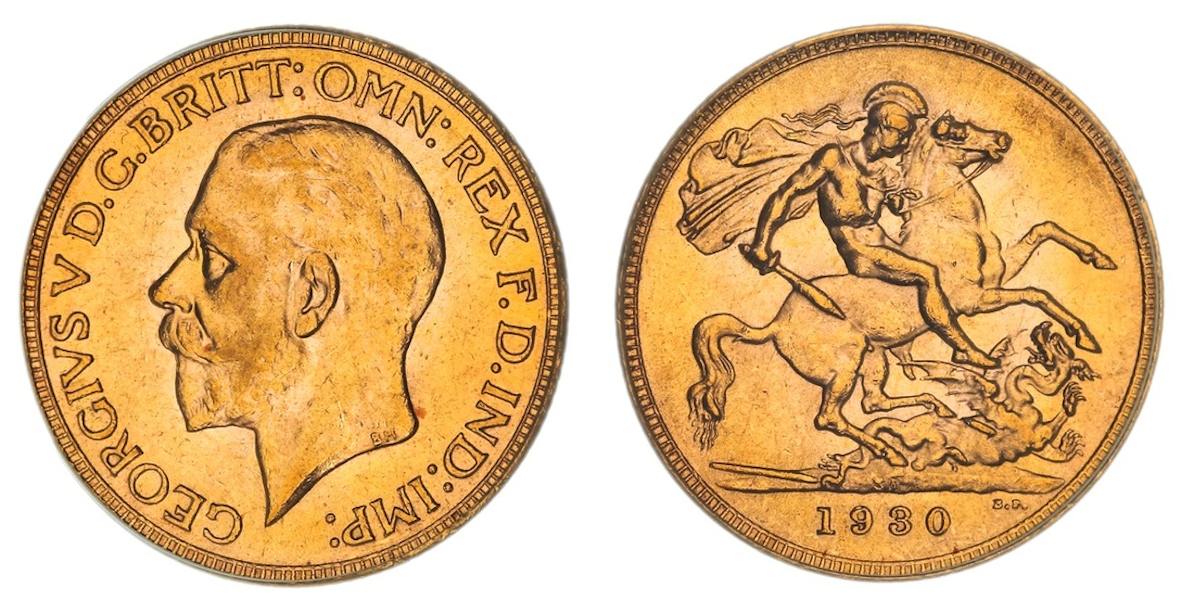 PCGS MS62 | South Africa, George V (1910-1936), Sovereign, 1930-SA