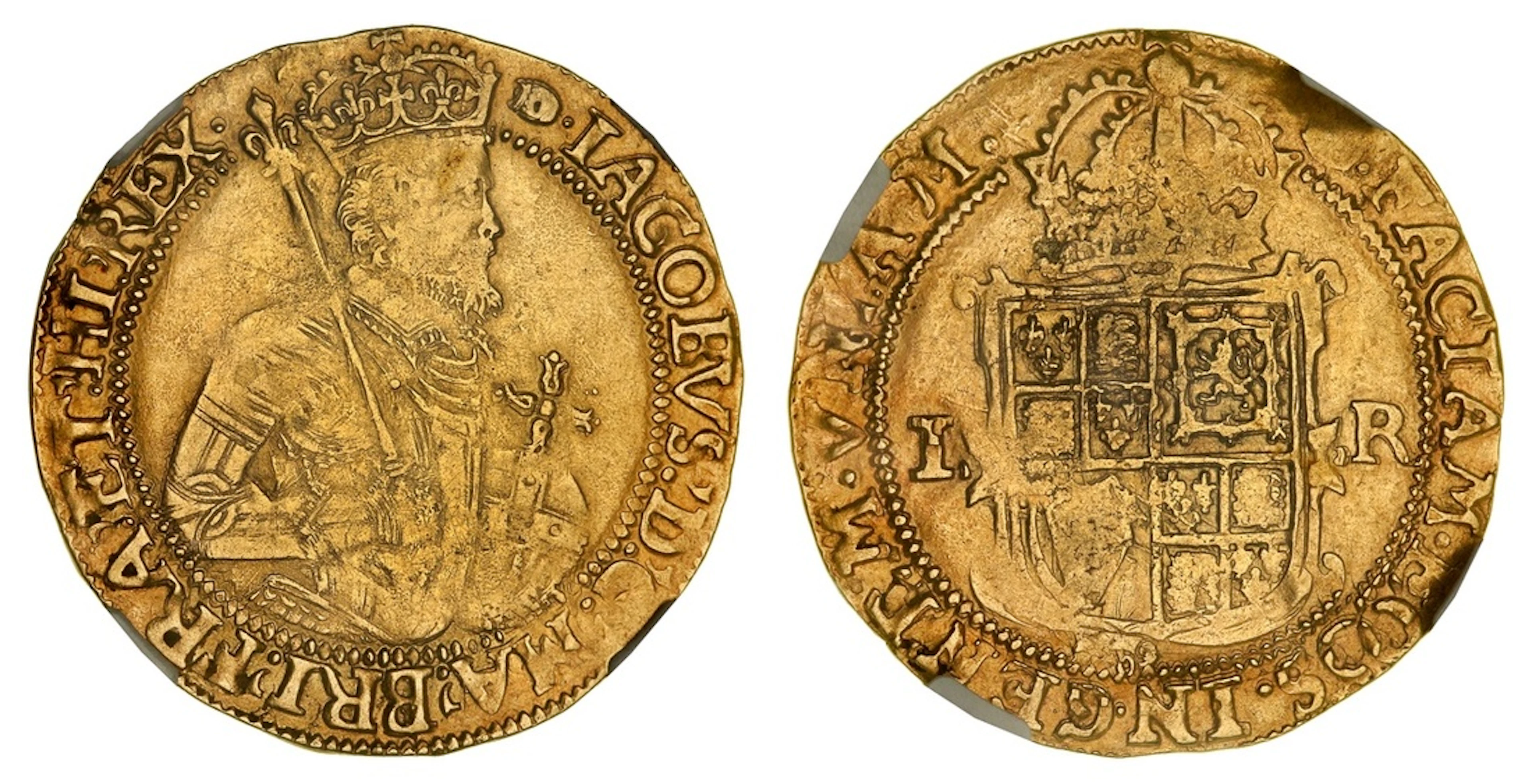 NGC XF40 | James I (1603-1625), Second Coinage, Unite, 1615-1616
