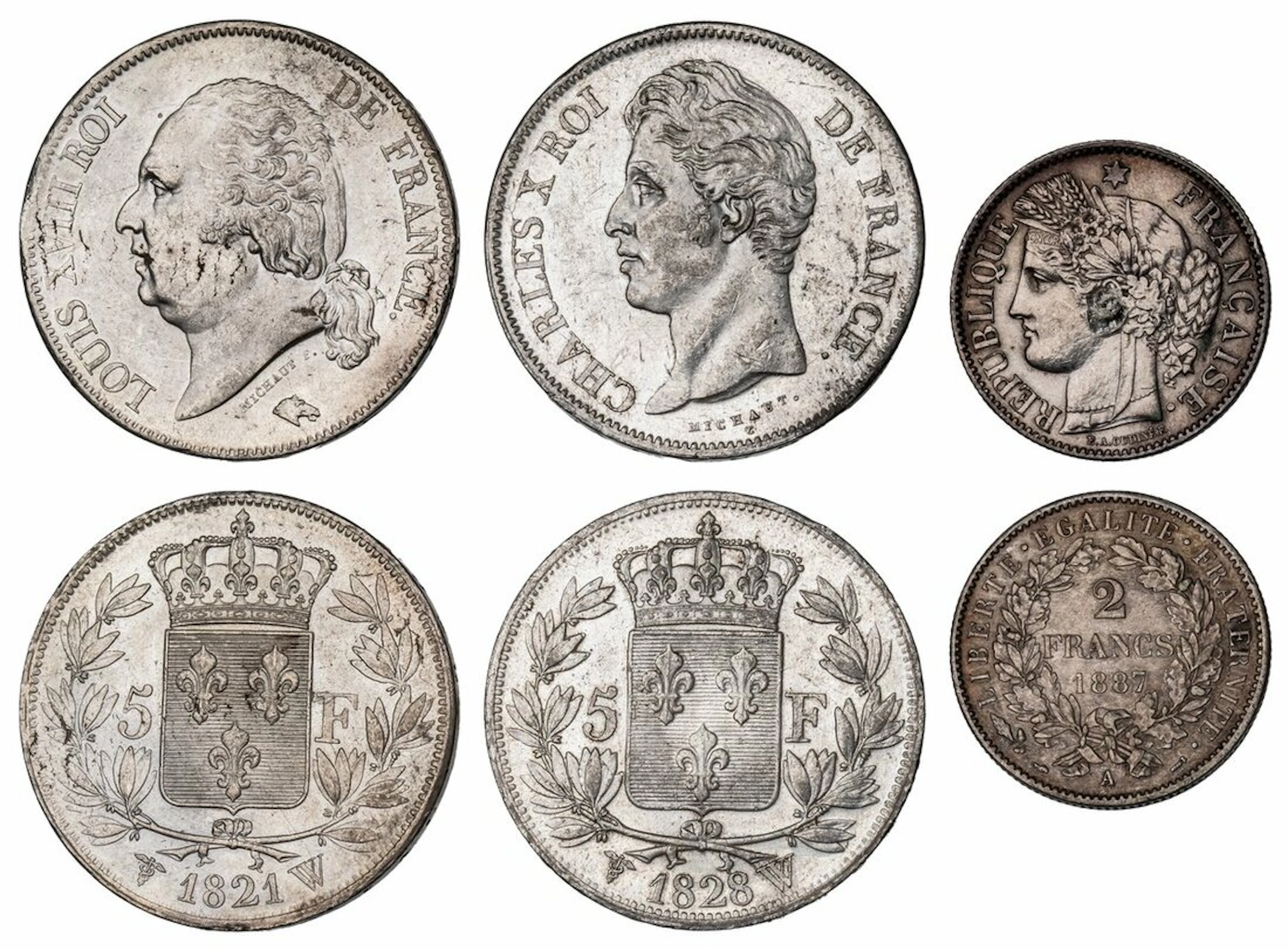 France, Louis XVIII (1814-1815,1815-1825), 5 Francs, 1821 W, Lille