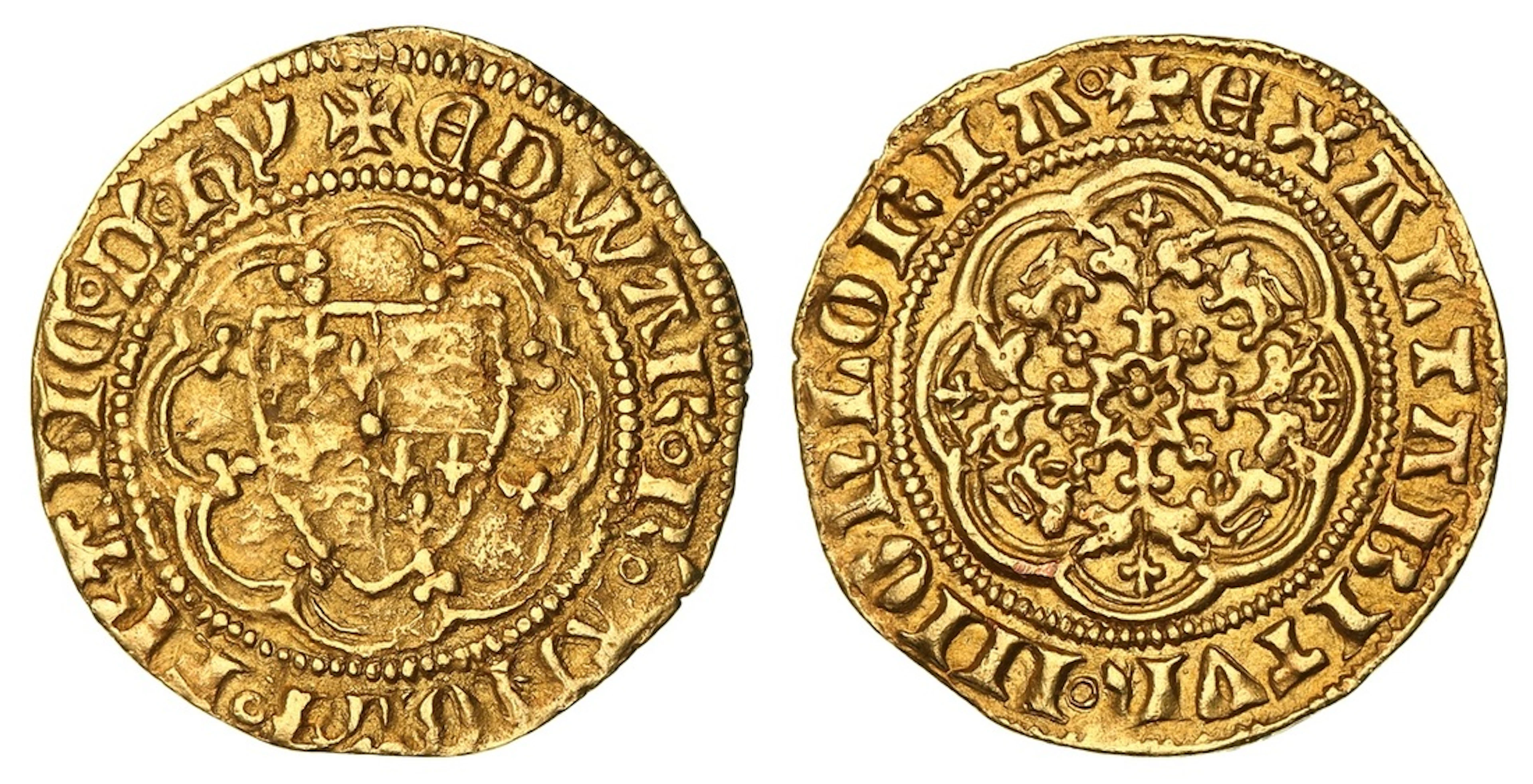 Edward III (1327-1377), Fourth Coinage, Pre-Treaty Period, Quarter-Noble