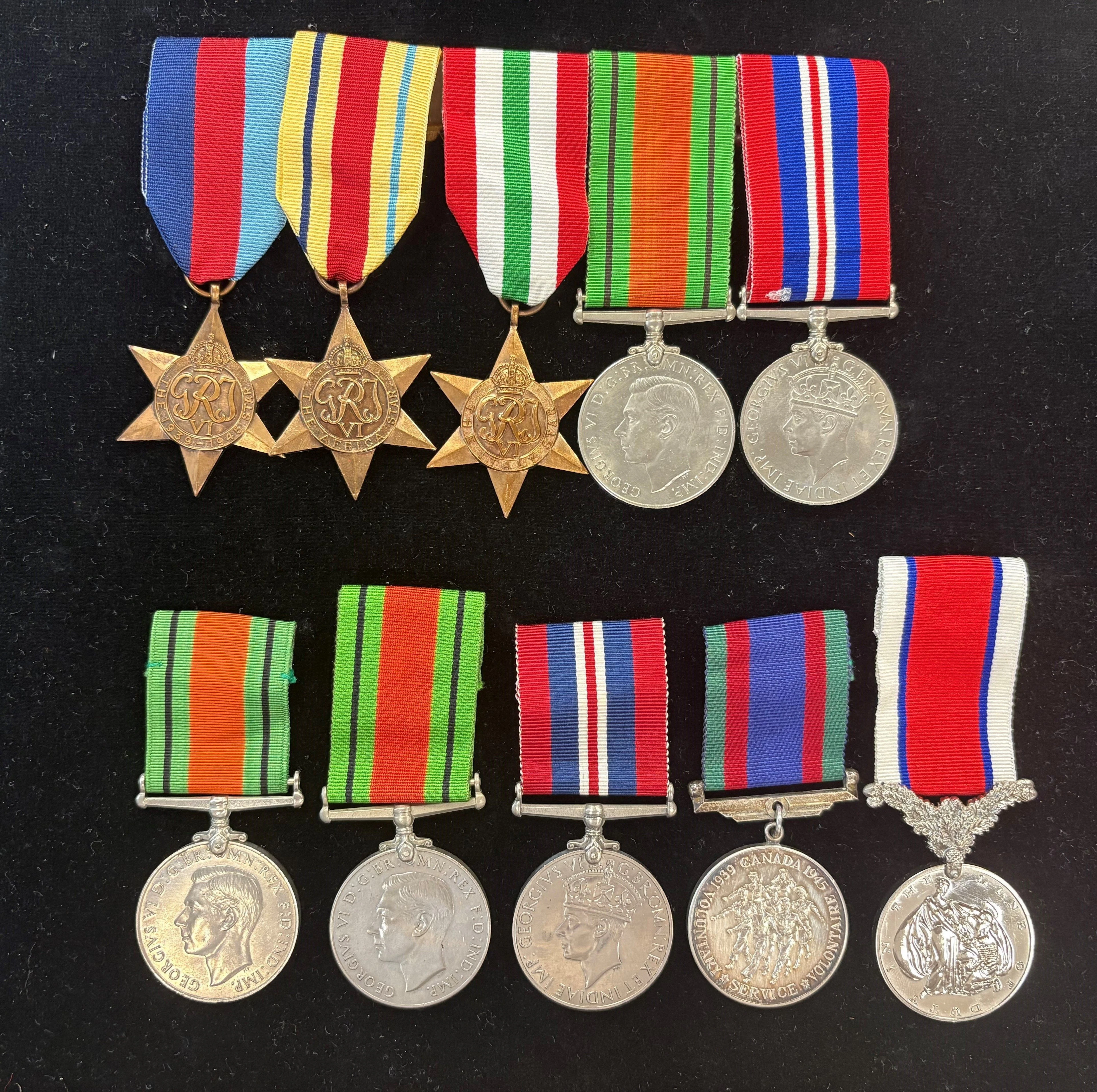 Five: attributed to Air Raid Warden W. D. Ward Defence Medal 1939-45