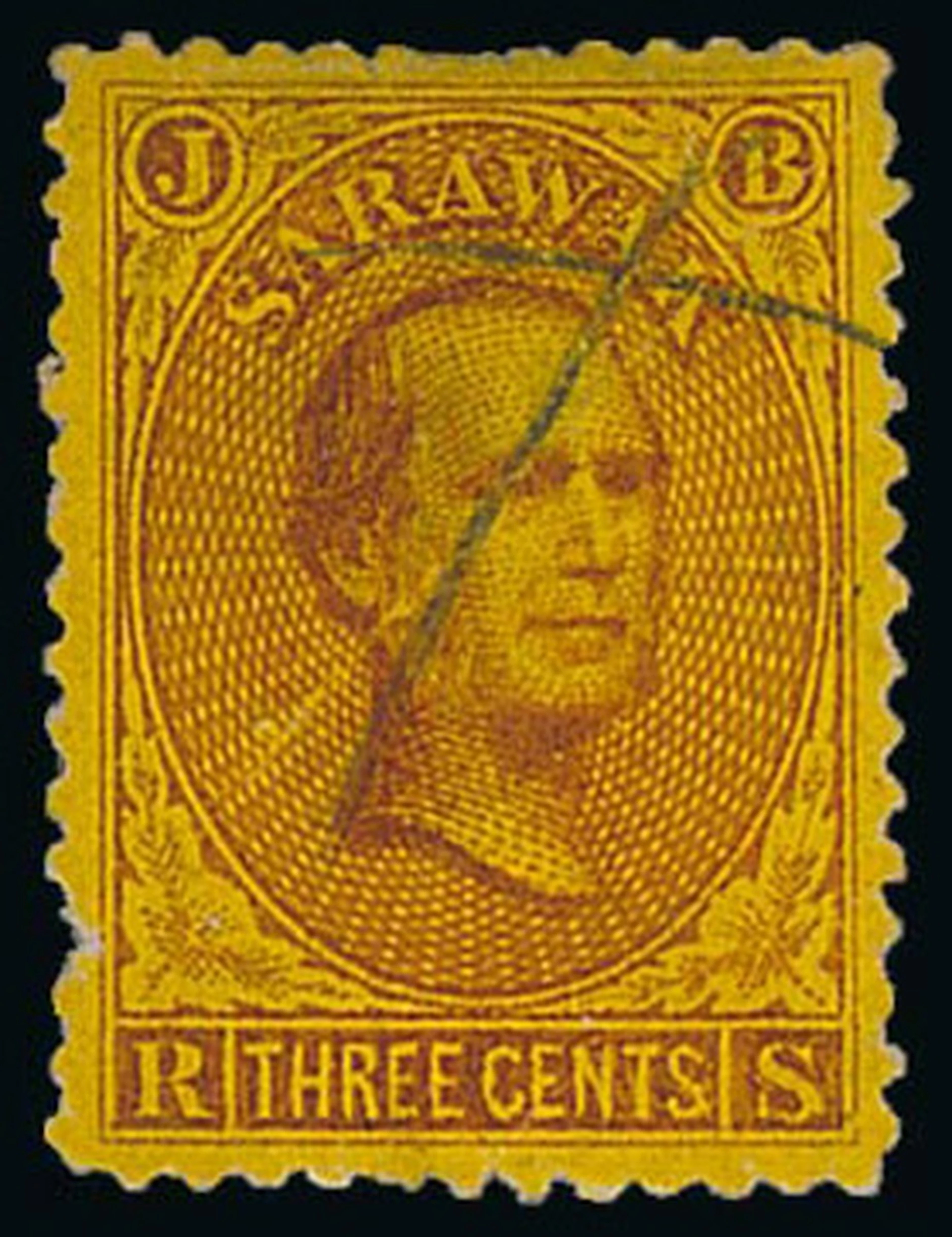 Sarawak 1869 Sir James Brooke Proofs 3c. perf 12 engraved proof in