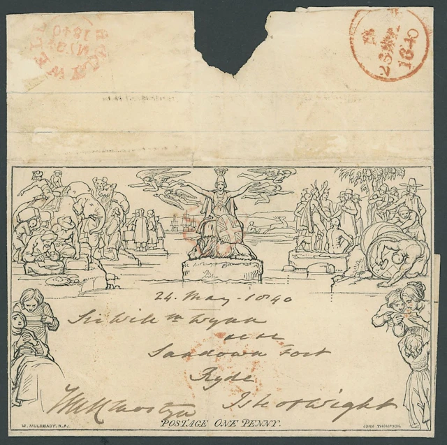 Great Britain 1840 Mulready One Penny Lettersheet A5 1840 (25 May)