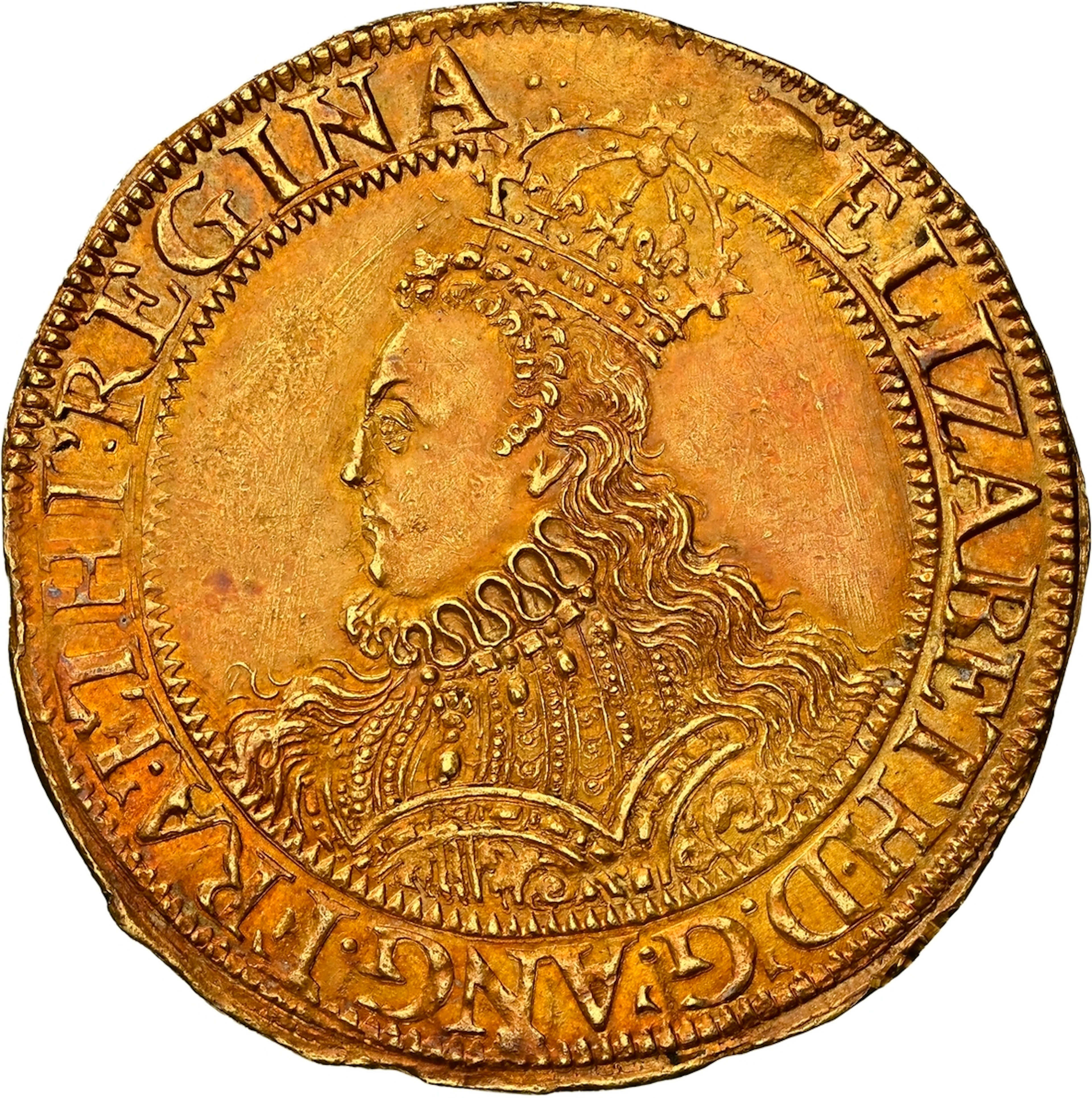NGC MS62 | Elizabeth I (1558-1603), Halfpound, 1594-1596, Tower, dies