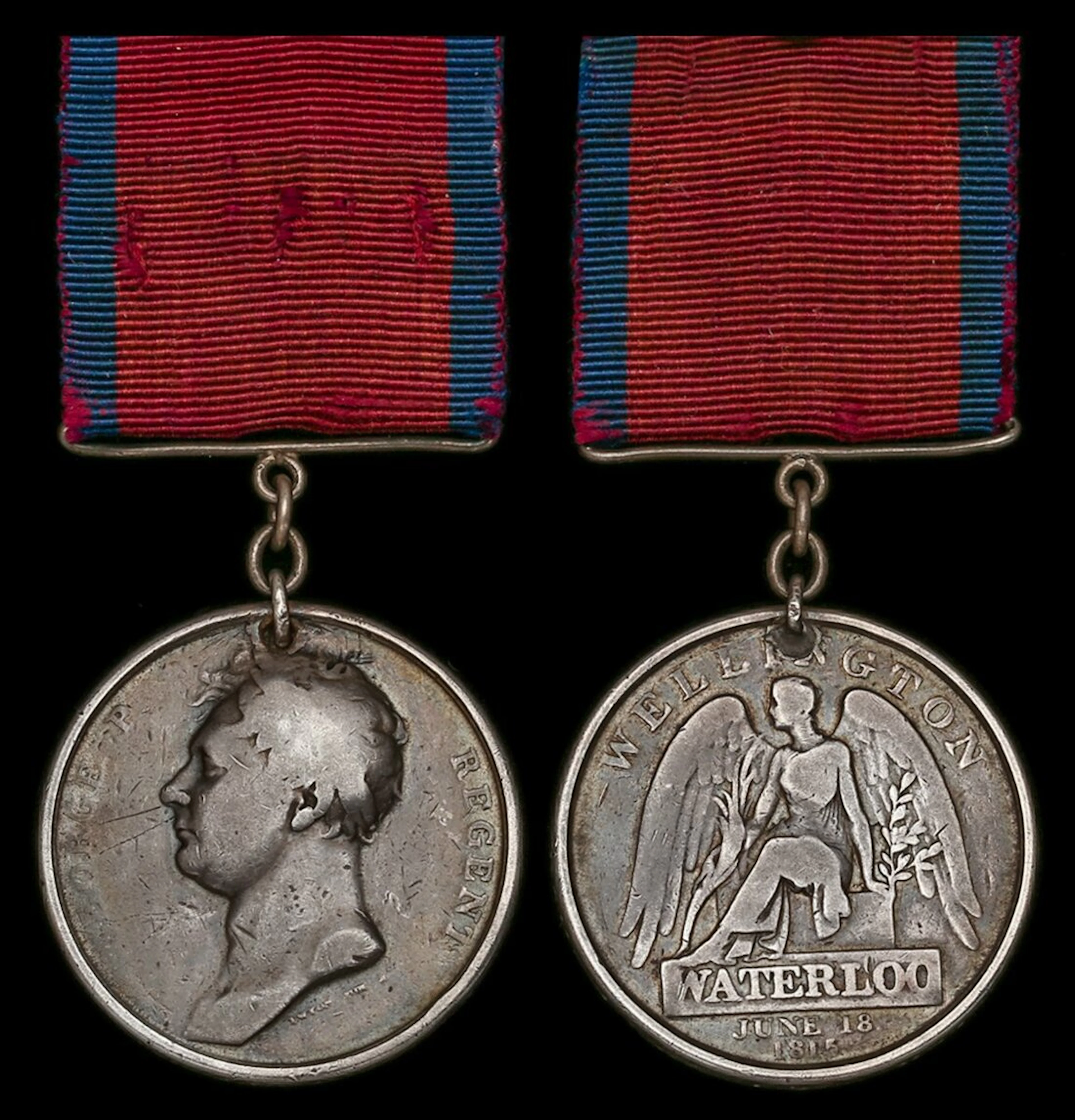 The poignant Waterloo Medal awarded to Lieutenant & Adjutant A. Dent