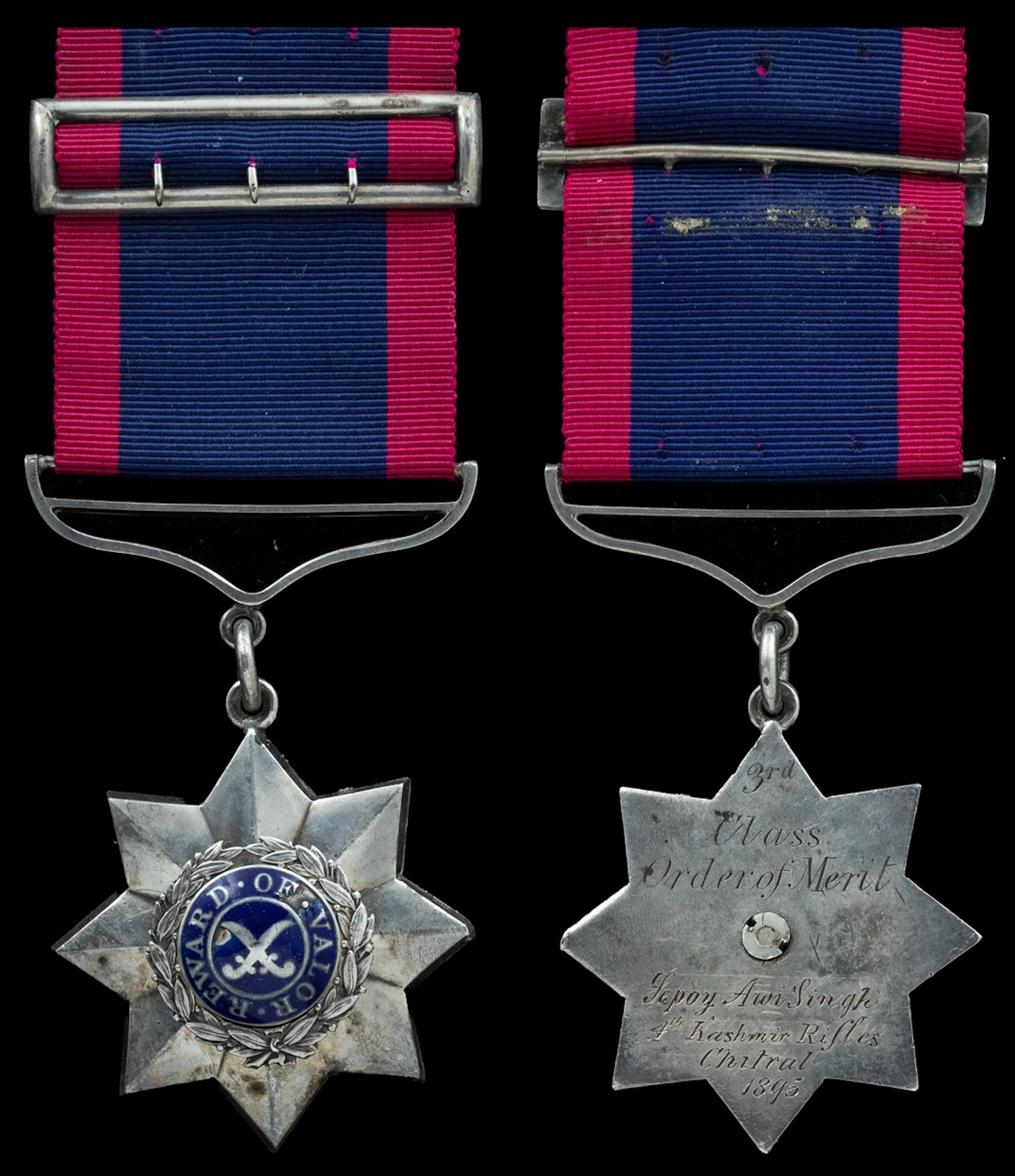 The Indian Order of Merit awarded to Sepoy Awi Singh, 4th Kashmir