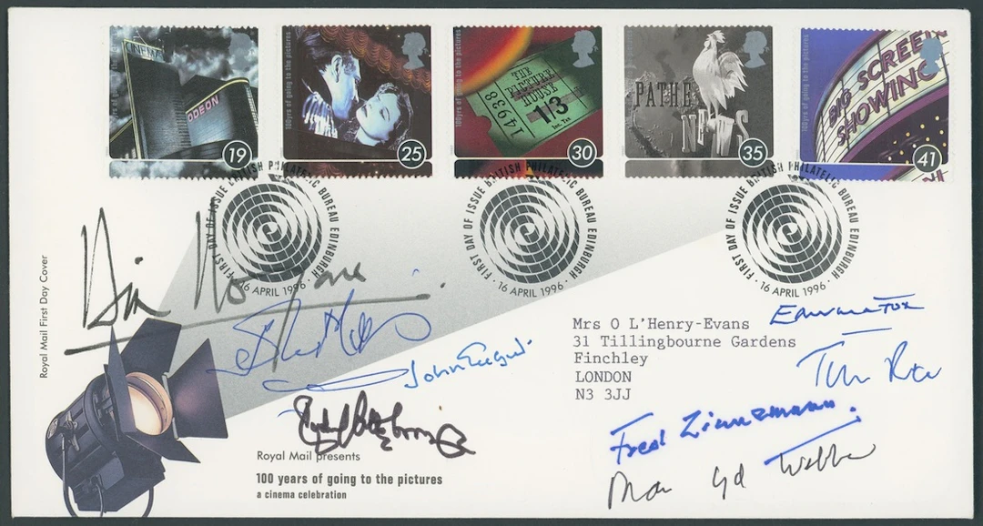 Great Britain Autographs Cinema 1996 British First Day Cover commemorating