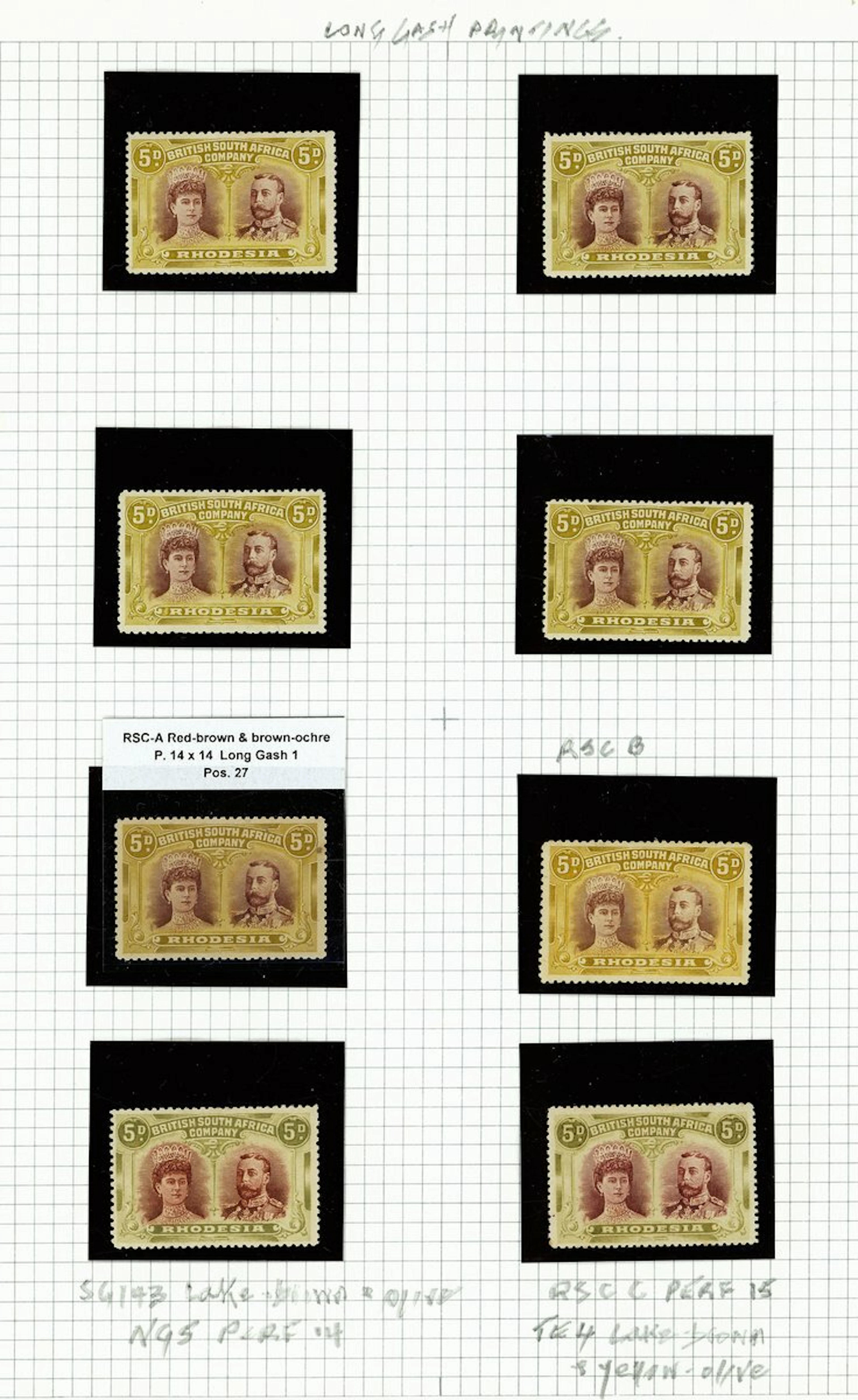Rhodesia 1910-13 Double Head Issue A mainly mint collection written