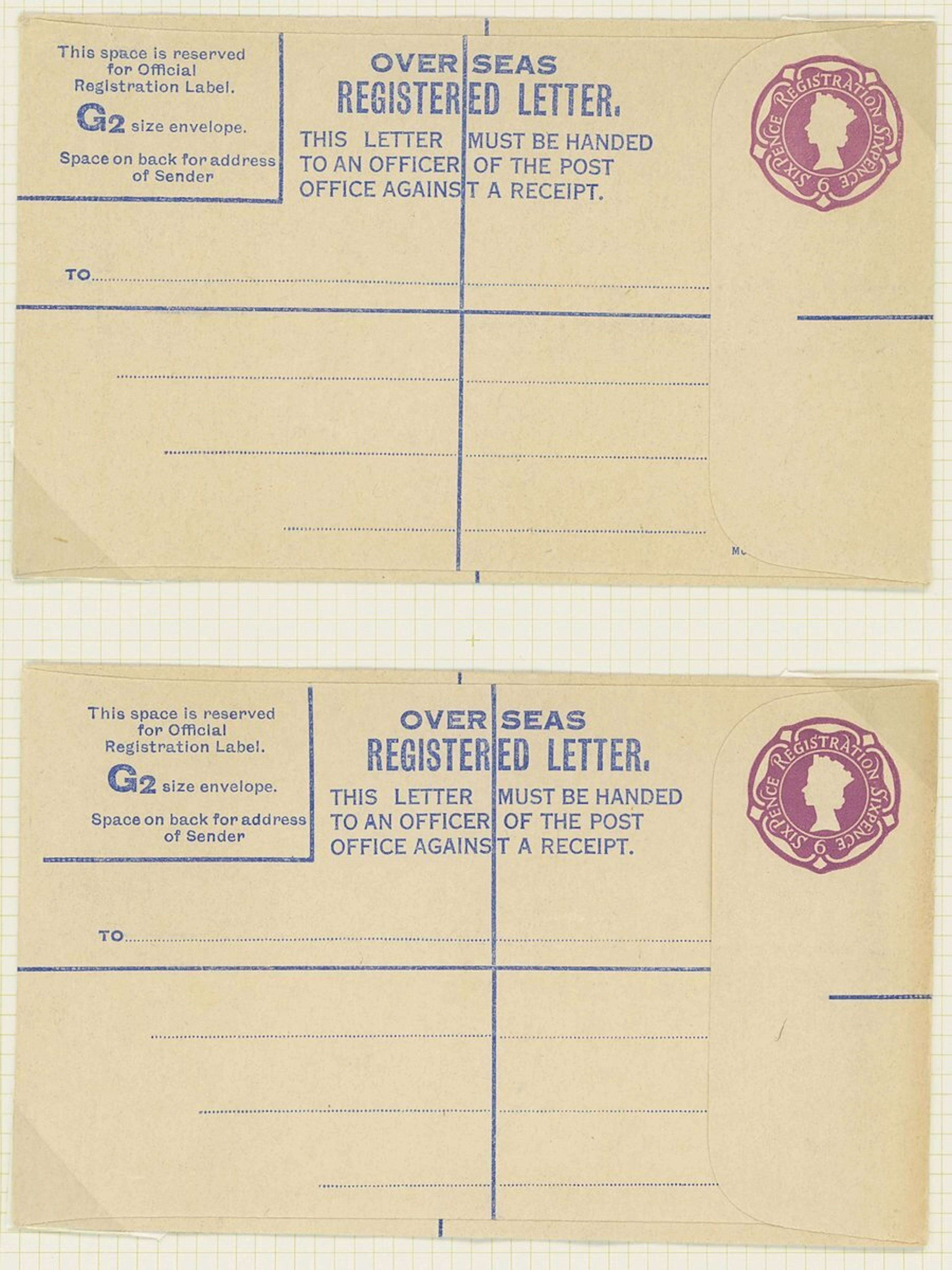 Great Britain Postal Stationery Registered Envelopes Queen Elizabeth