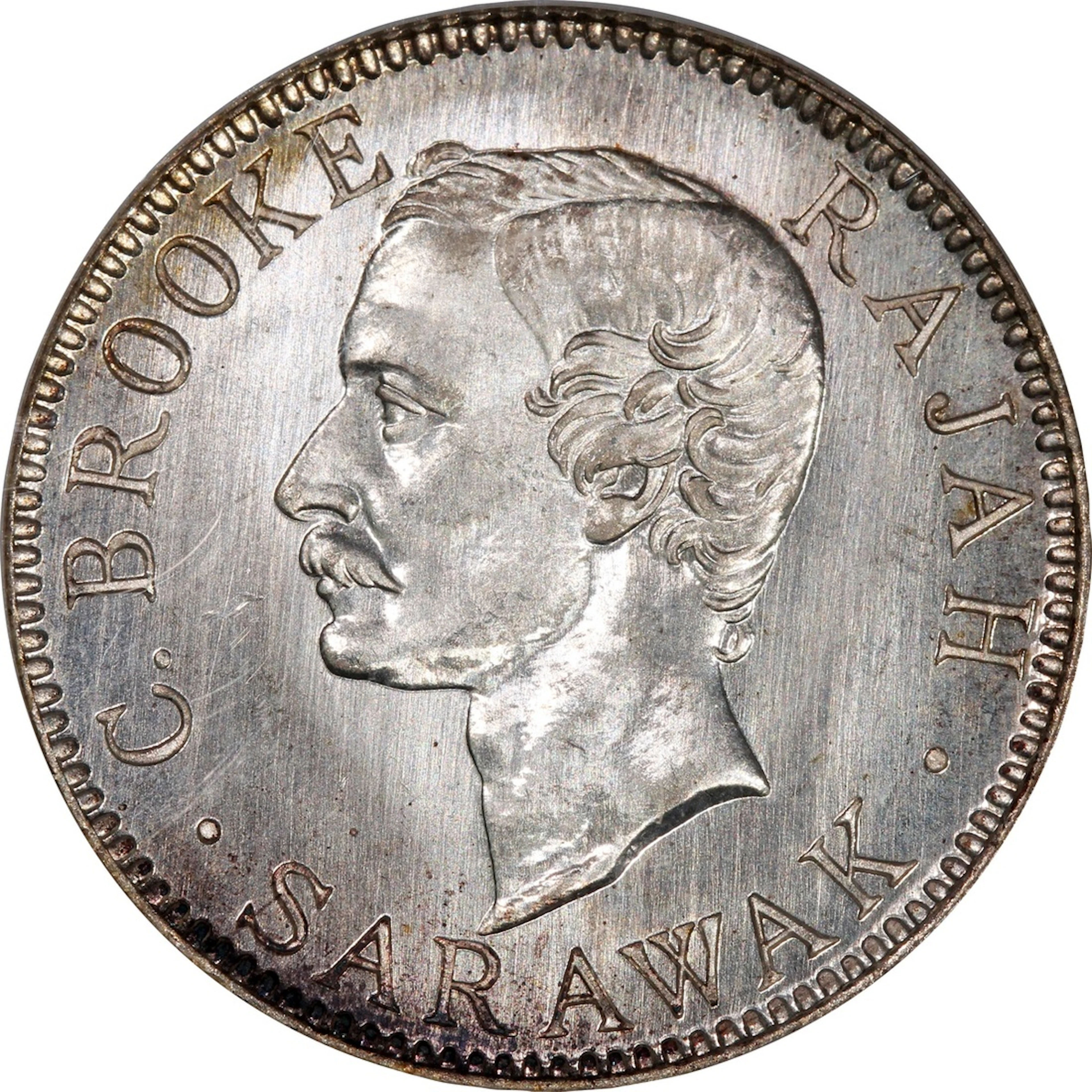 Sarawak, [NGC SP65] specimen silver 20 cents, 1913H
