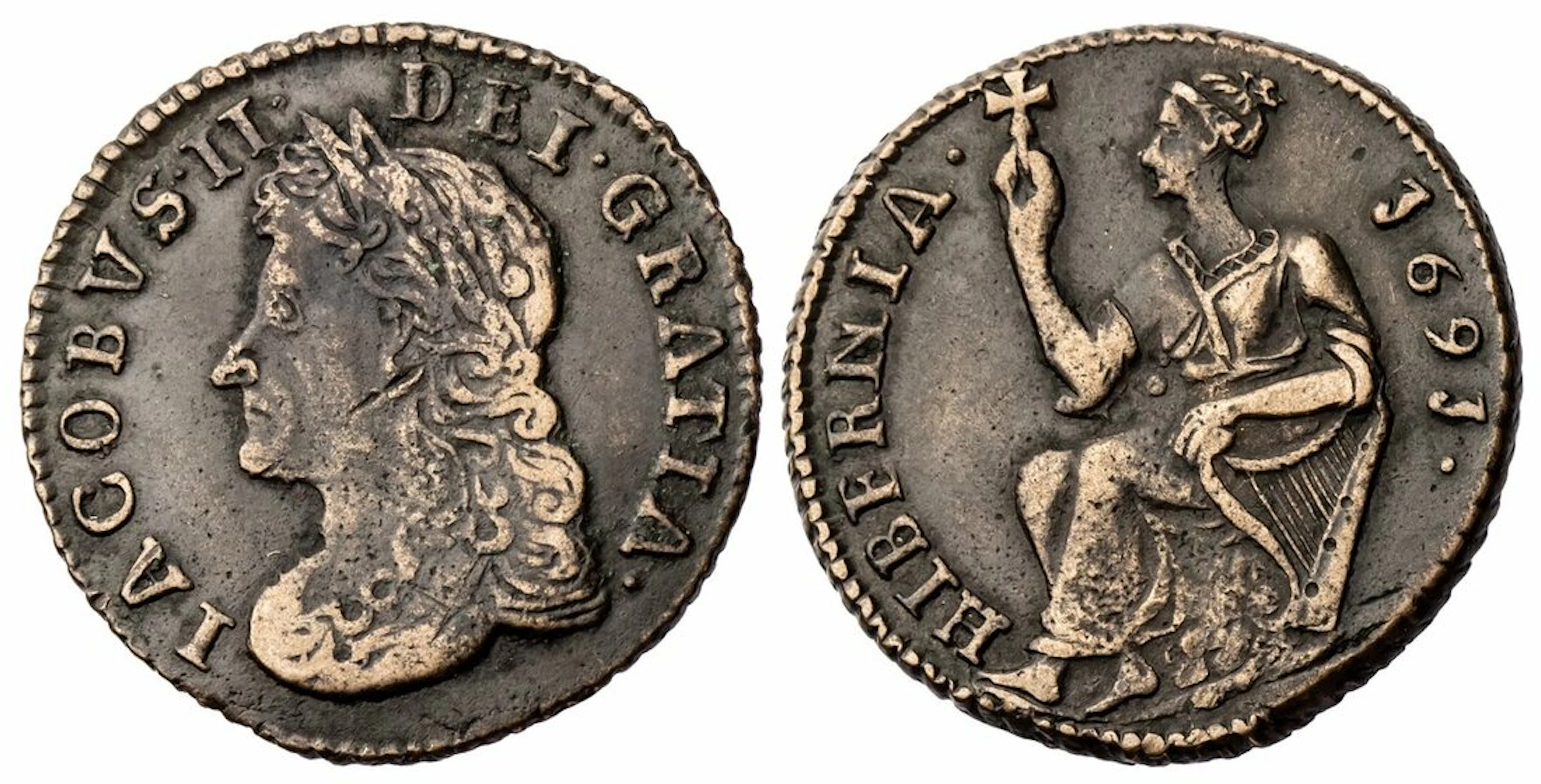 Irish Civil War, James II (1685-1691), 'Gunmoney' Hibernia, 1691
