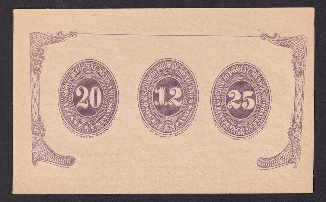 1884-1913 Post-Classic Period 1886, "Numerals", 20c., 12c. and 25c.