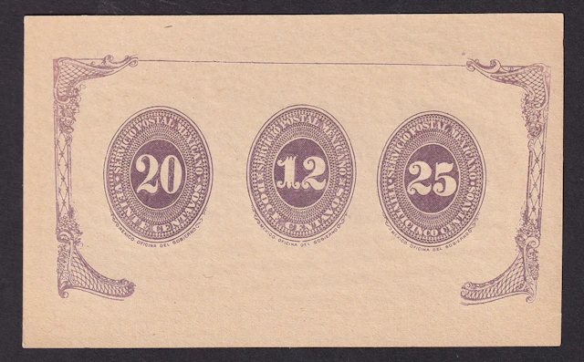 1884-1913 Post-Classic Period 1886, "Numerals", 20c., 12c. and 25c.