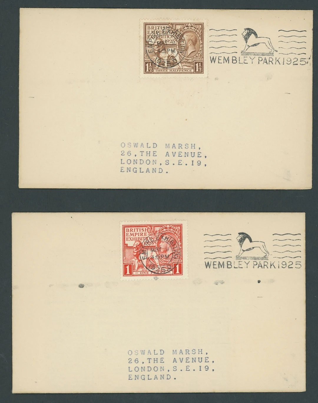 Great Britain King George V 1925 (9 May) Oswald March First Day Covers