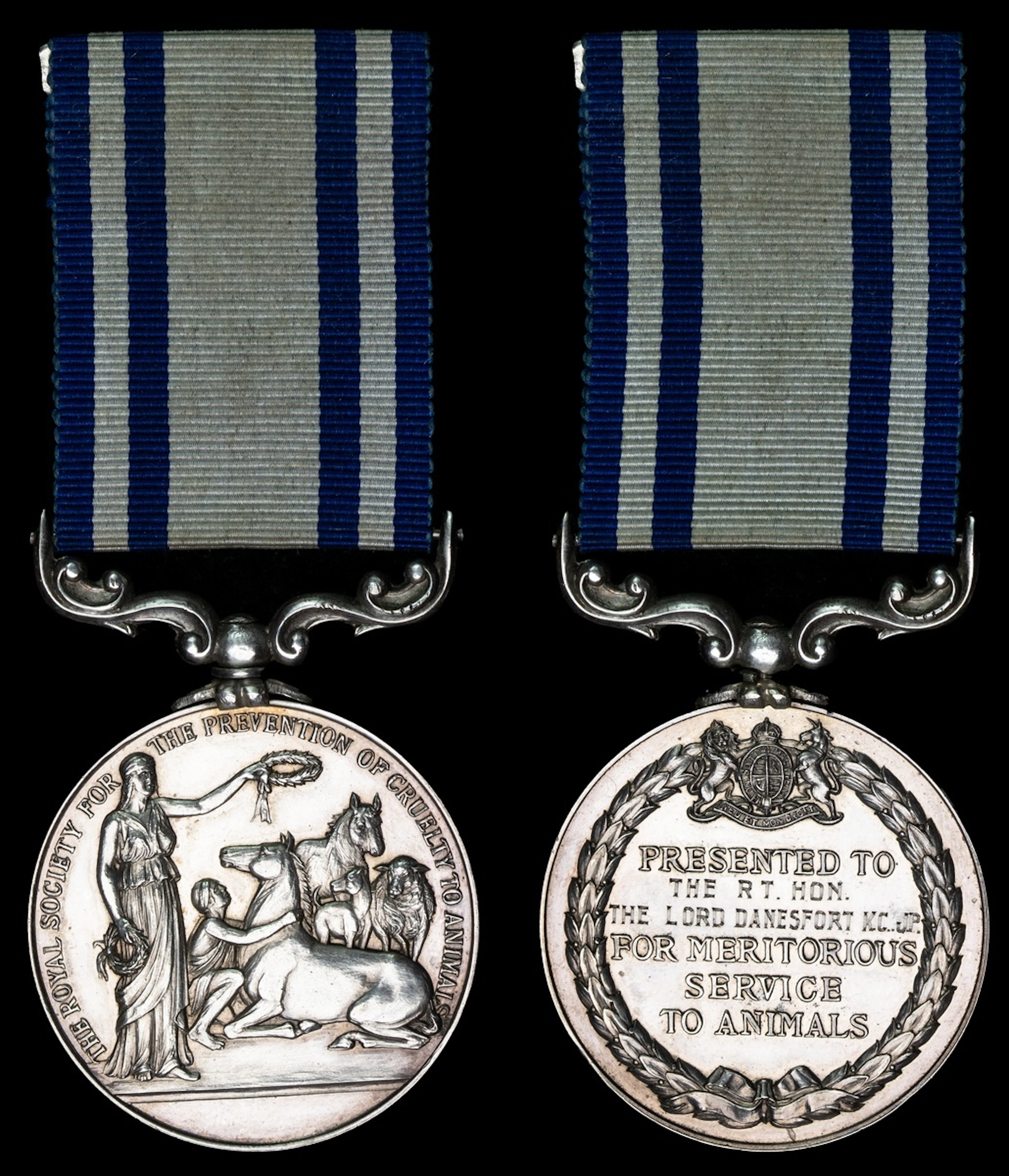 R.S.P.C.A. Meritorious Service to Animals (The Rt. Hon. The Lord Danesfort