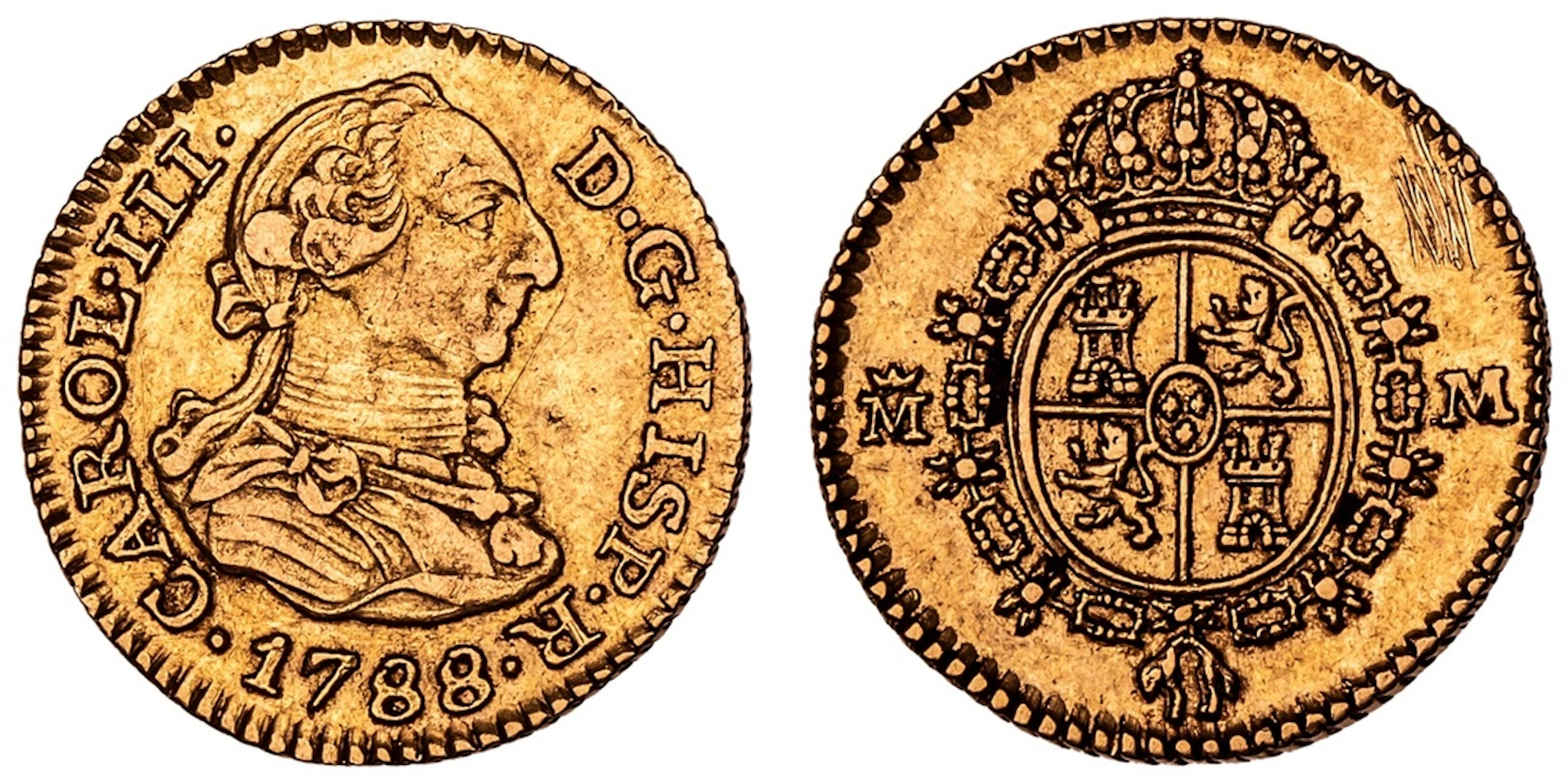 Spanish Empire, Charles III (1759-1788), Gold Escudo, 1788 M, Madrid