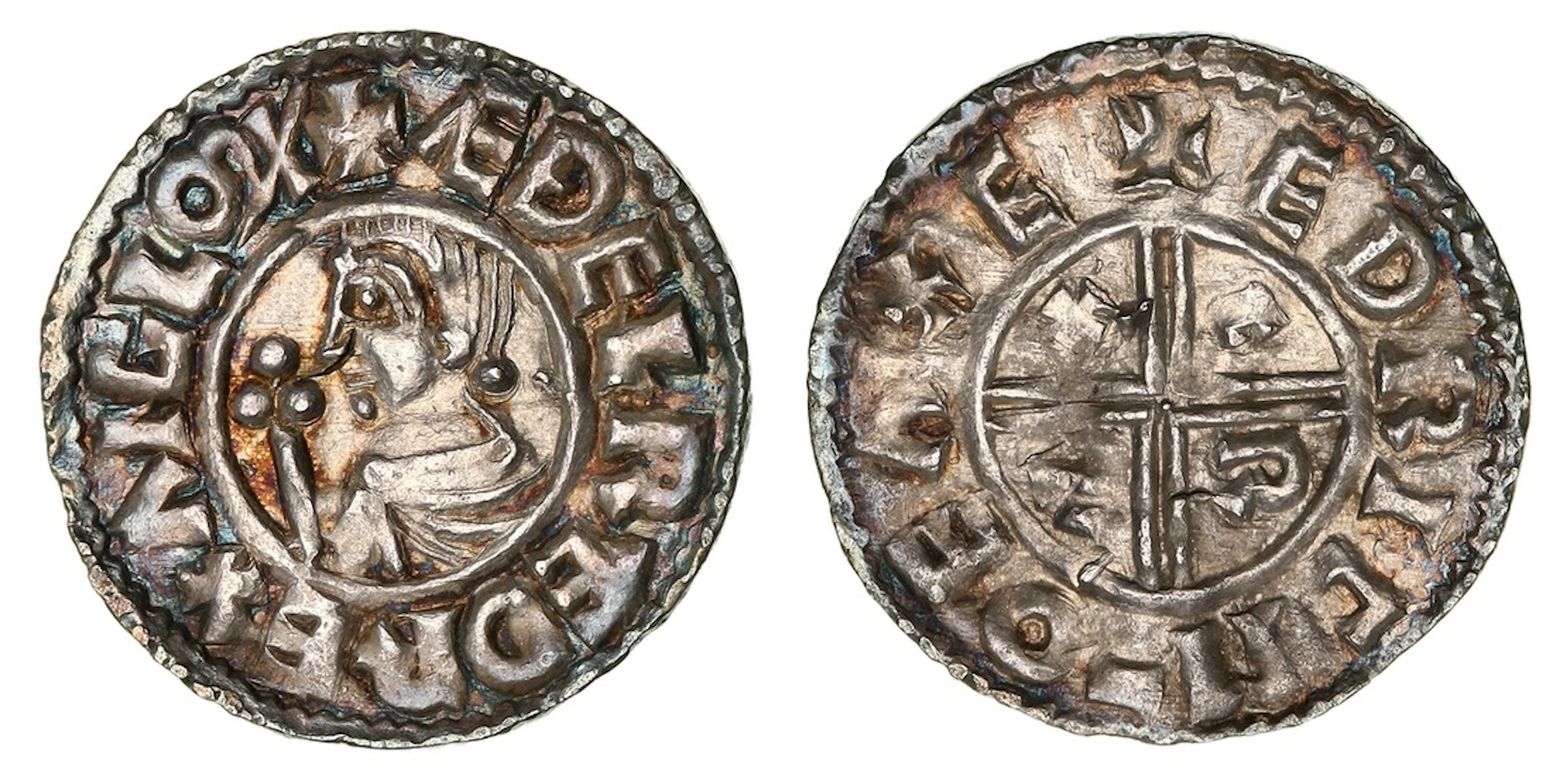Æthelred II 'Unræd' (978-1016), 'Crux' Type, Penny, 991-997, Exeter