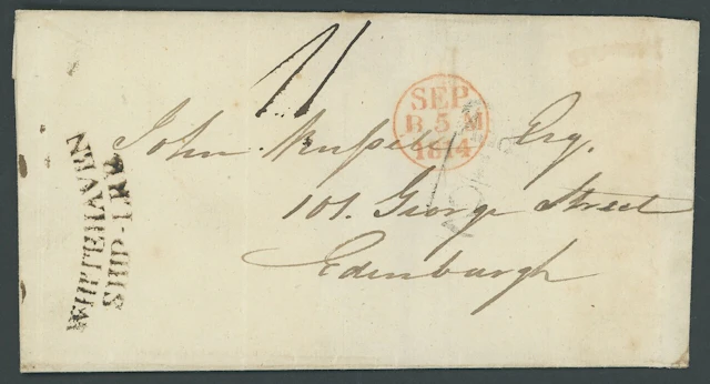 Jamaica Early Letters and Handstamps 1815 entire letter to Edinburgh