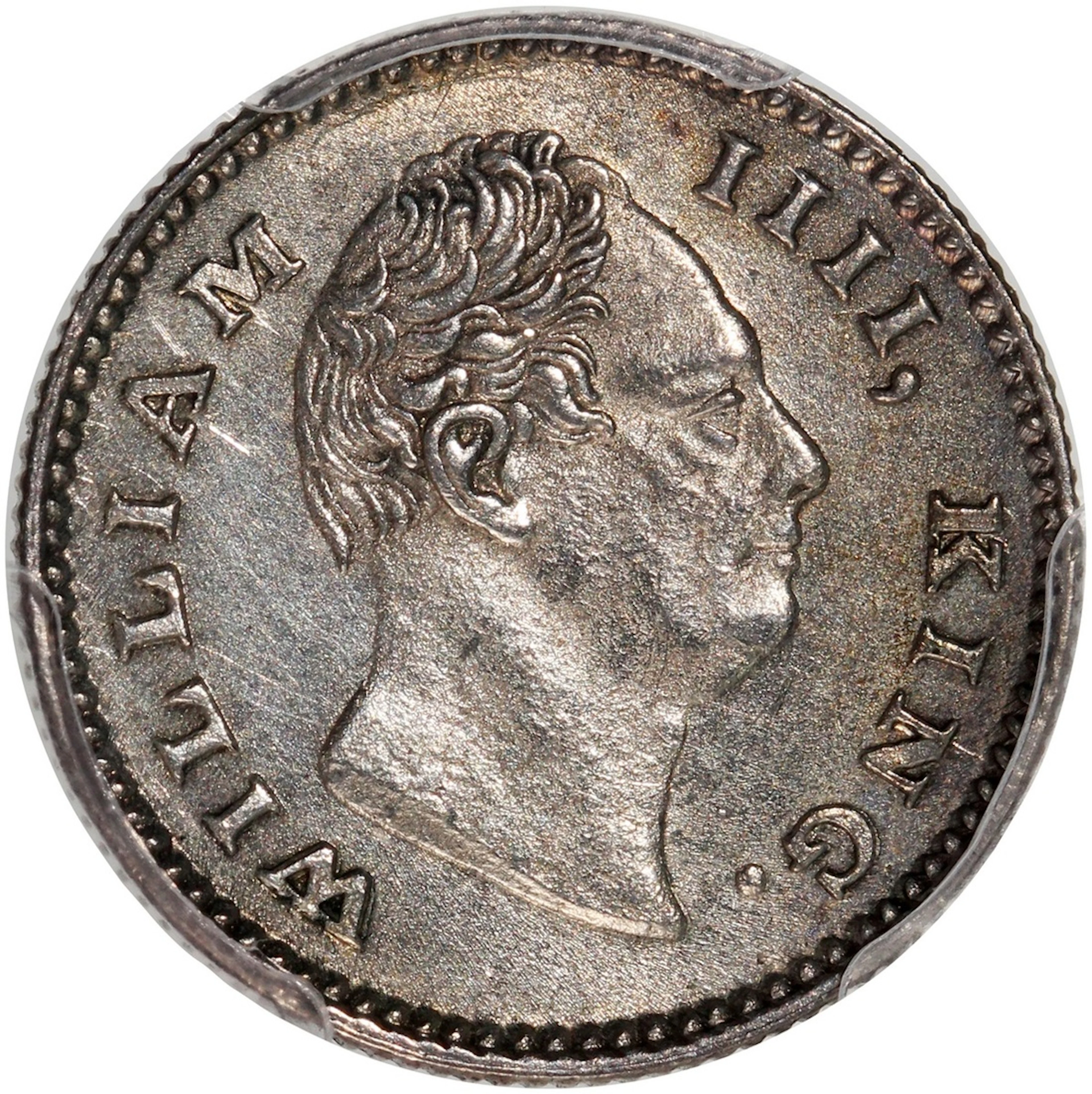 British East India Company, William IV, [PCGS UNC Detail] 1/4 rupee