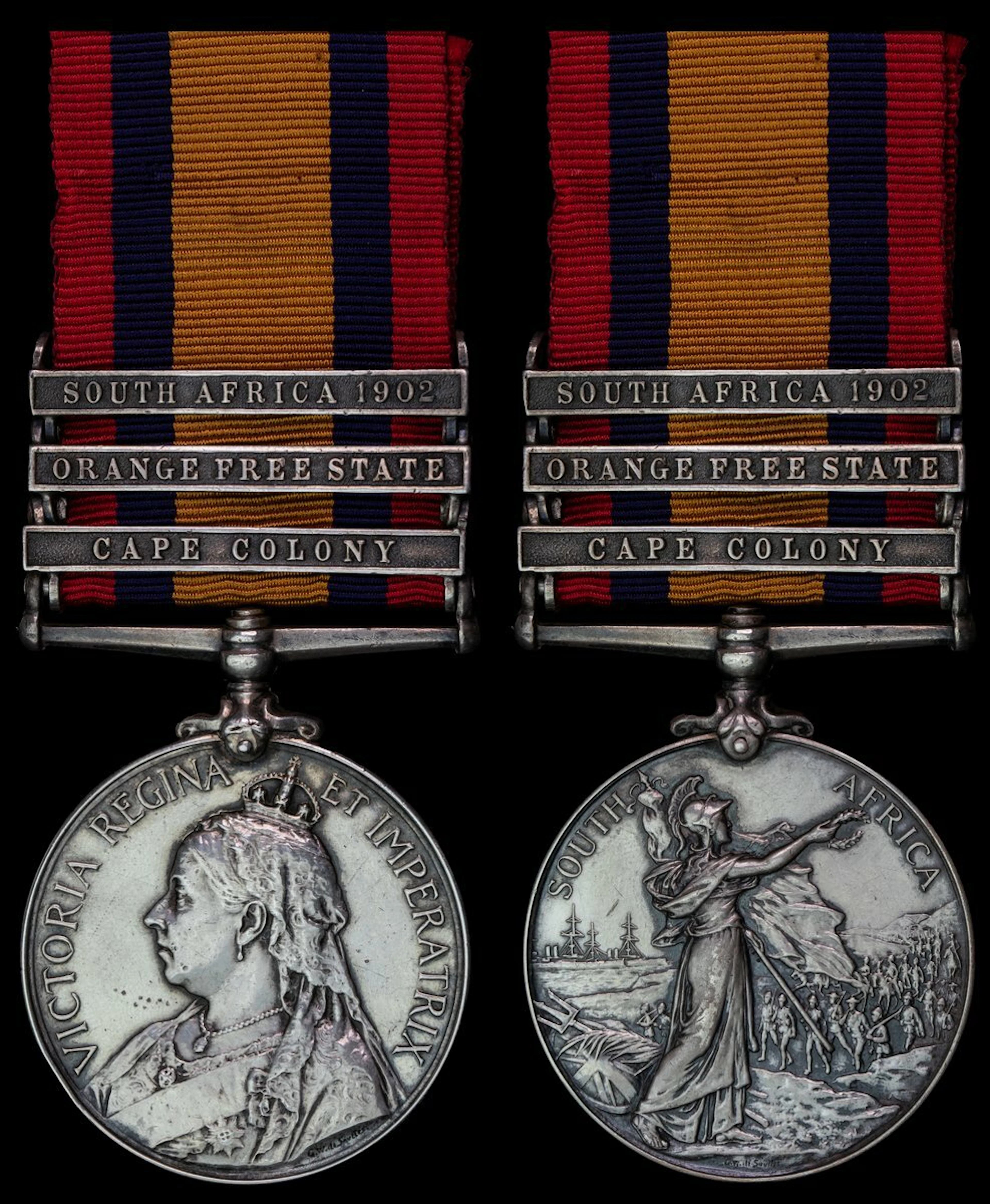 Queen's South Africa 1899-1902, 3 clasps, Cape Colony, Orange Free