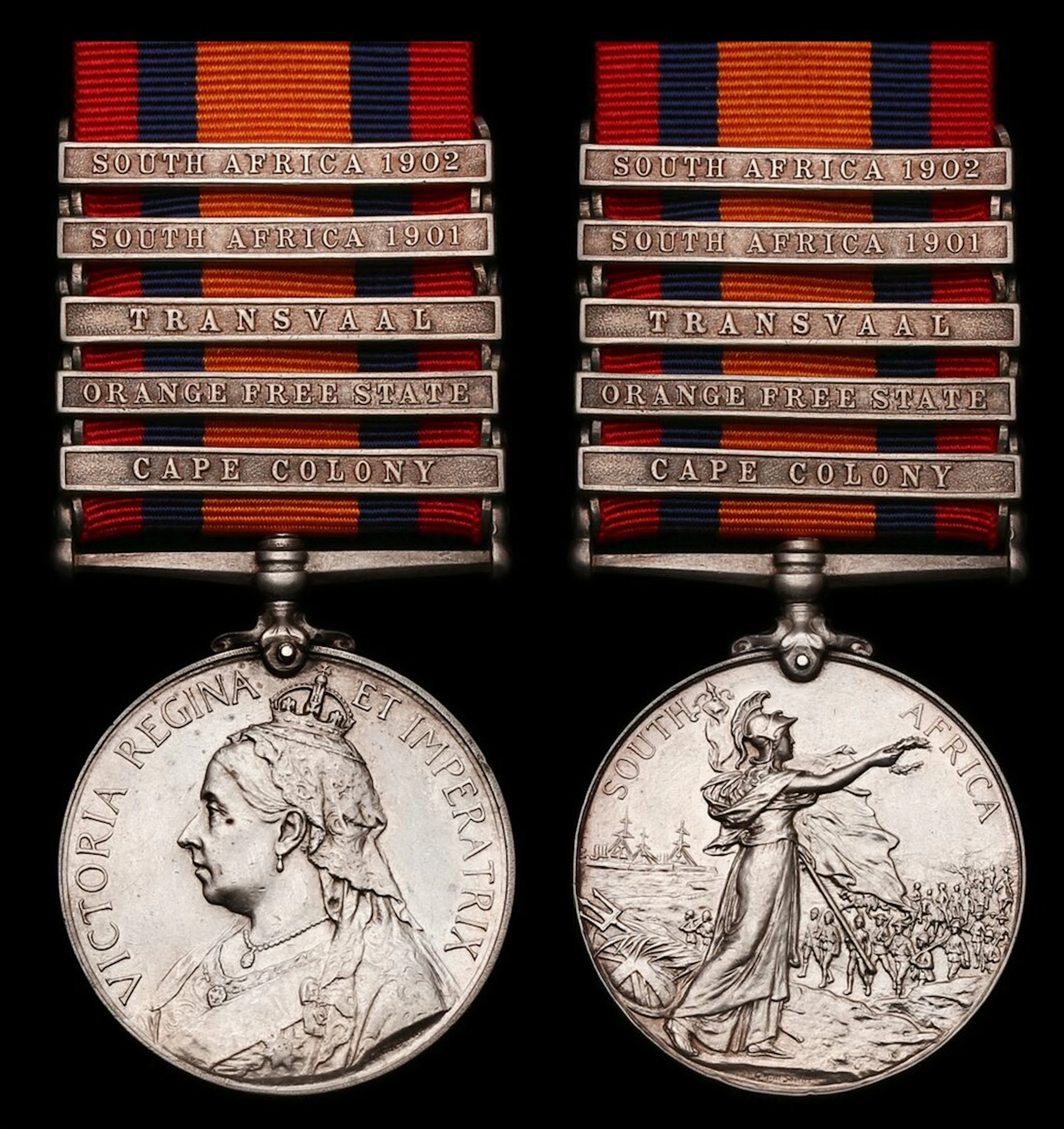 Queen's South Africa 1899-1902, 5 clasps, Cape Colony, Orange Free