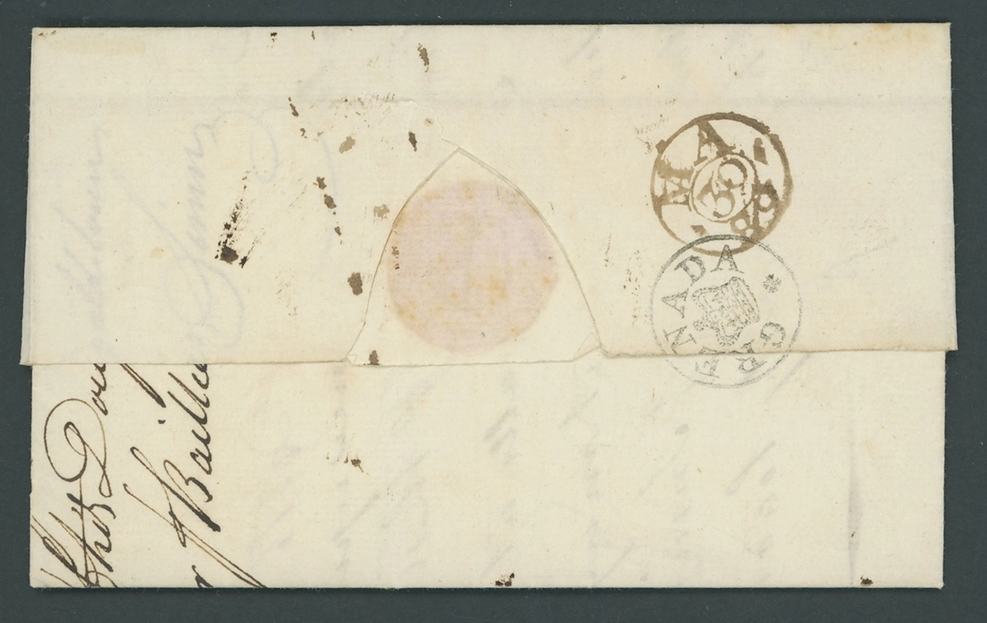 Grenada Early Letters and Handstamps 1789 (3 Apr.) entire letter to