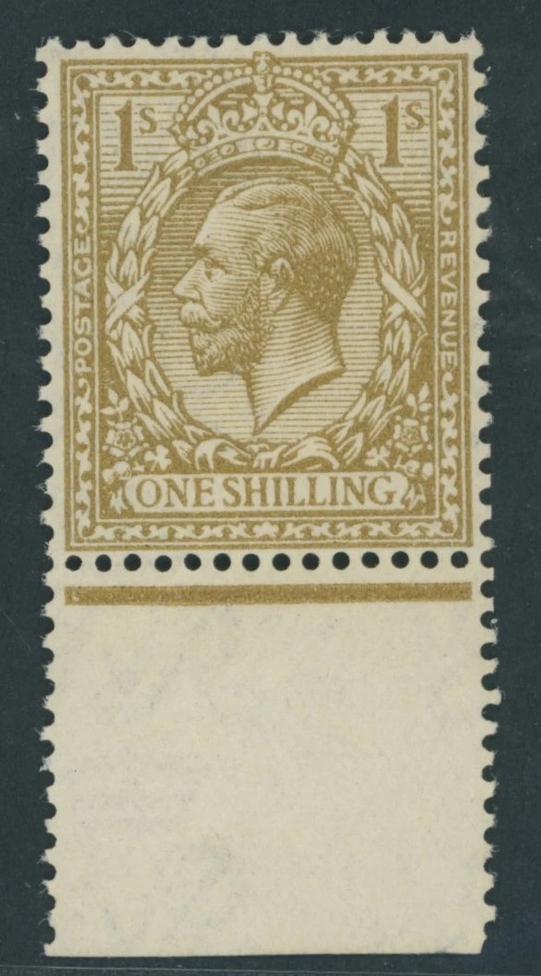 Great Britain King George V 1912-24, Watermark Simple Cypher 1/- yellow-brown