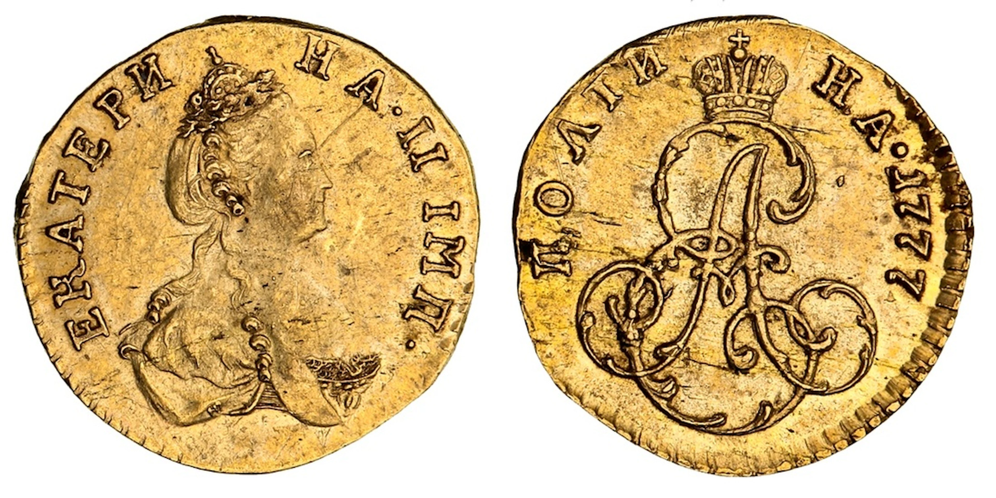NGC AU | Catherine II, 'the Great' (1762-1796), Poltina, 1777, St.