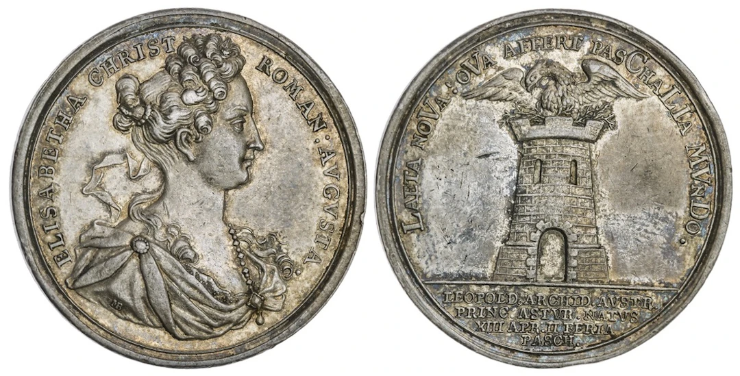 Austria, Charles VI (1711-1740), Birth of Prince Leopold, AR Medal
