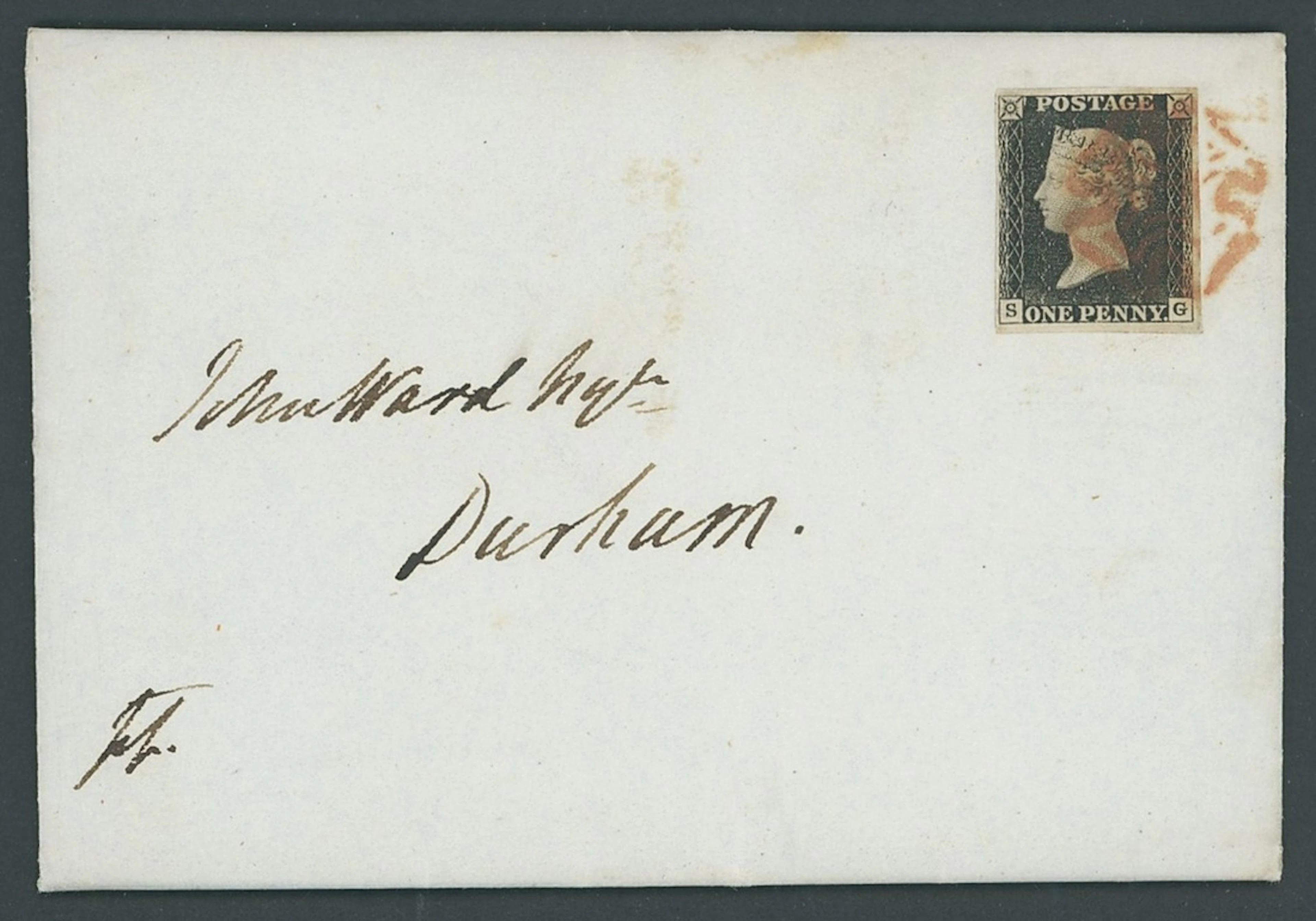 Great Britain 1840 One Penny Black Plate 4 SG, small to large margins
