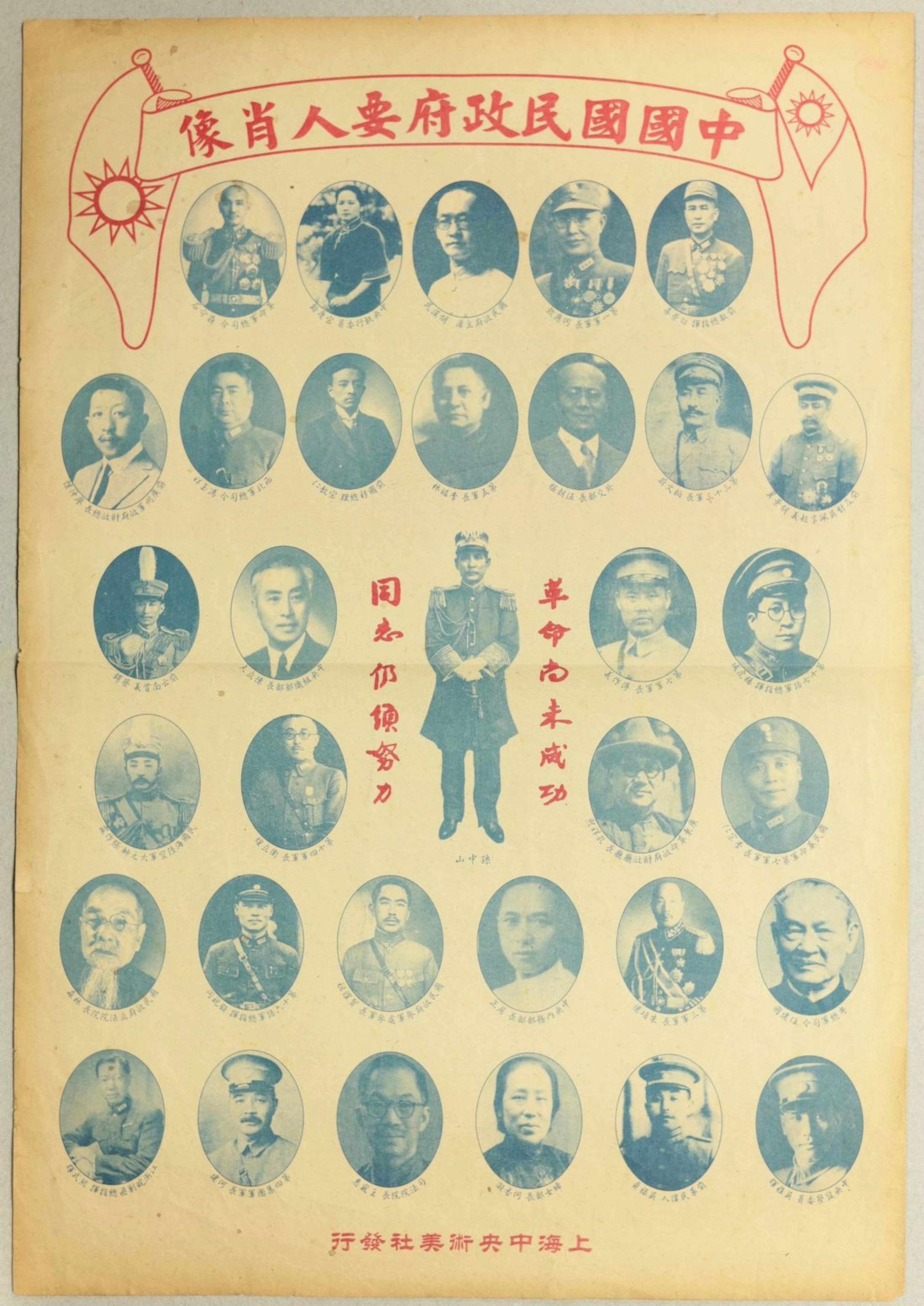 Republic of China, poster of various important figures in the RoC government
