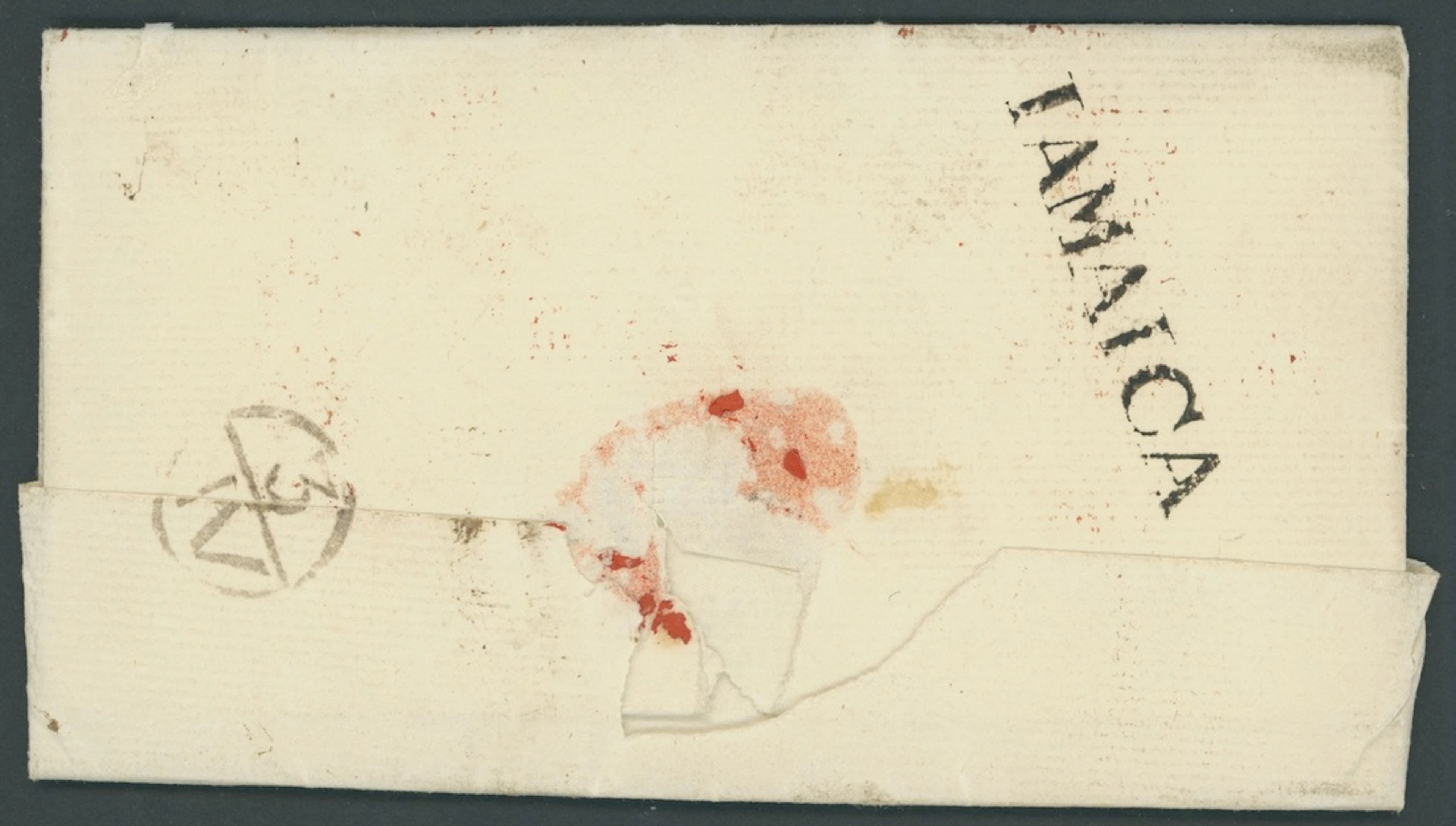 Jamaica The Kingston "jamaica" and "iamaica" Handstamps 1776 (26 Mar.)