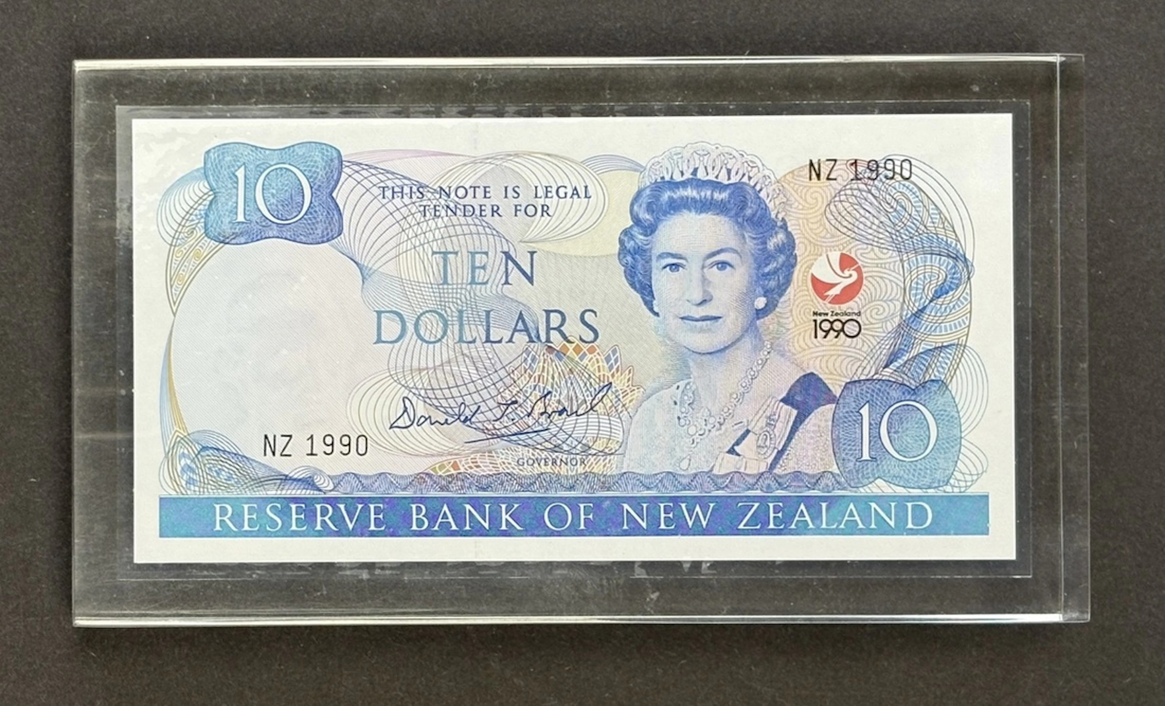 Reserve Bank of New Zealand, commemorative 10 Dollars, 1990, serial