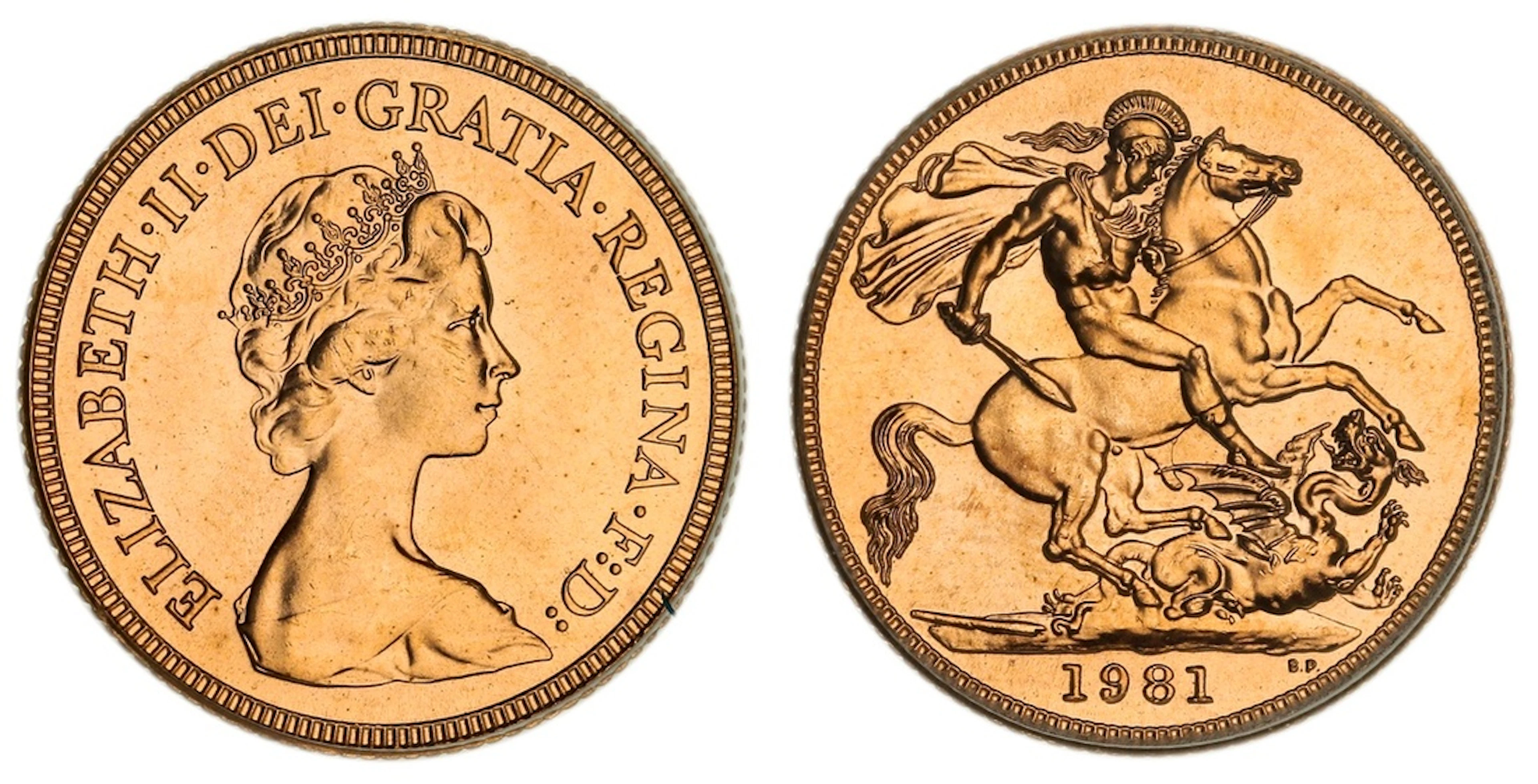 PCGS MS64 | Elizabeth II (1952-2022), Sovereign, 1981, by Arnold Machin