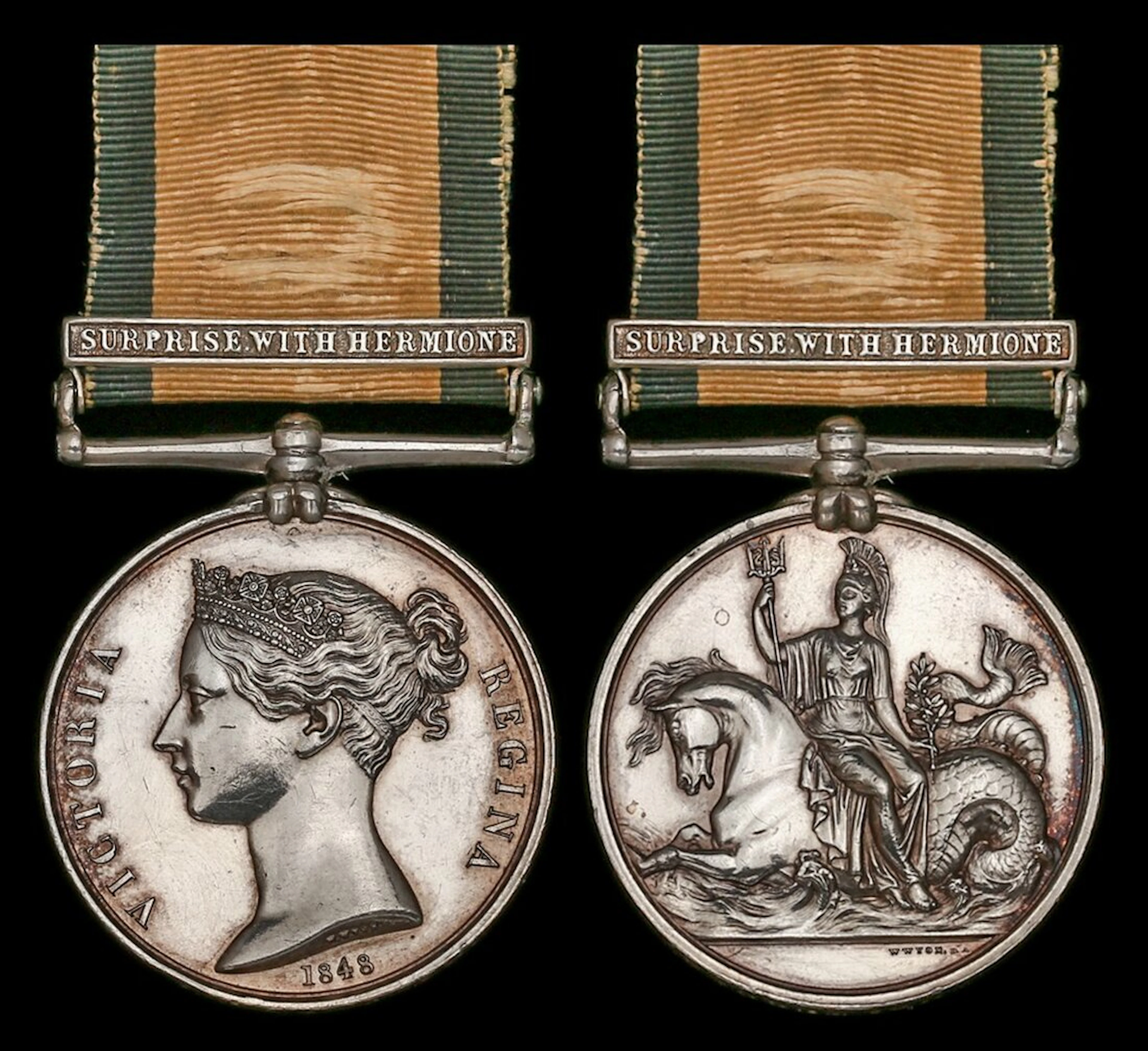 The Naval General Service Medal awarded to Ordinary Seaman T. Turner