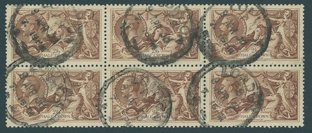 Great Britain King George V Bradbury 2/6d. vertical pairs (2) and