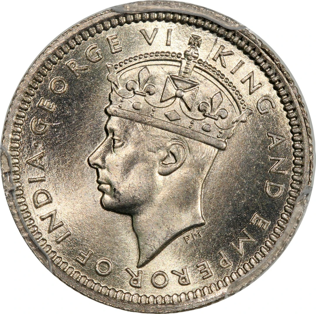Malaya, [PCGS MS67] silver 5 cents, 1943